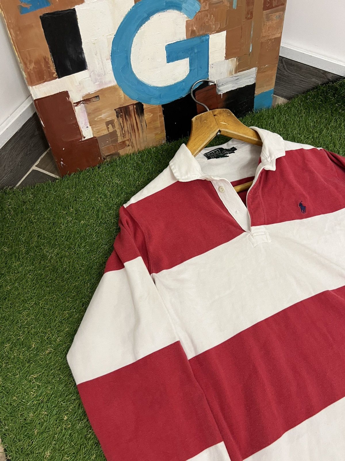 Vintage Vintage Polo Ralph Lauren rugby long sleeve 90s rare y2k Size US M / EU 48-50 / 2 - 2 Thumbnail