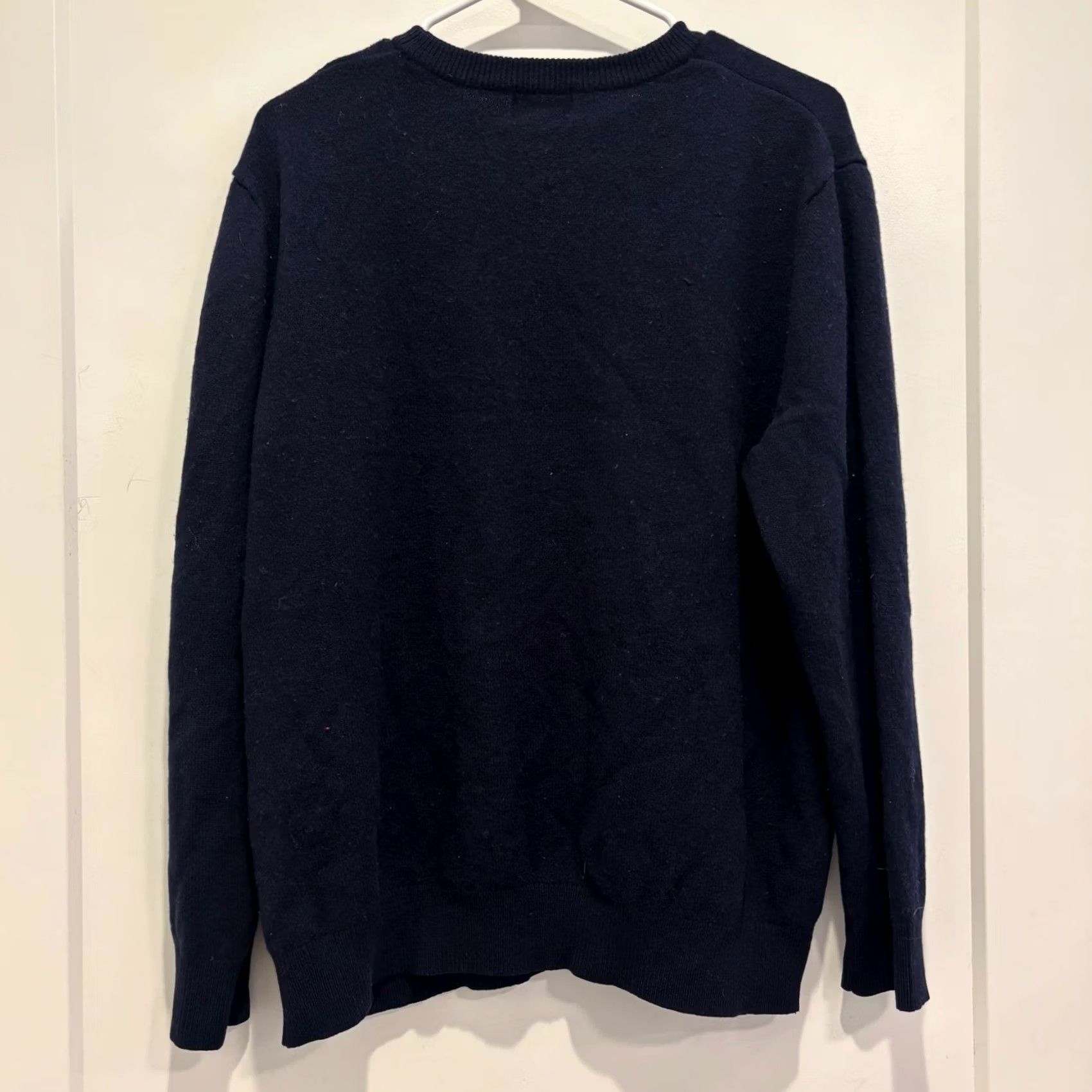 Vintage VTG LL Bean Mens XL Navy Blue 100% Lambswool Crewneck Sweater Regular Fit Size US XL / EU 56 / 4 - 3 Thumbnail