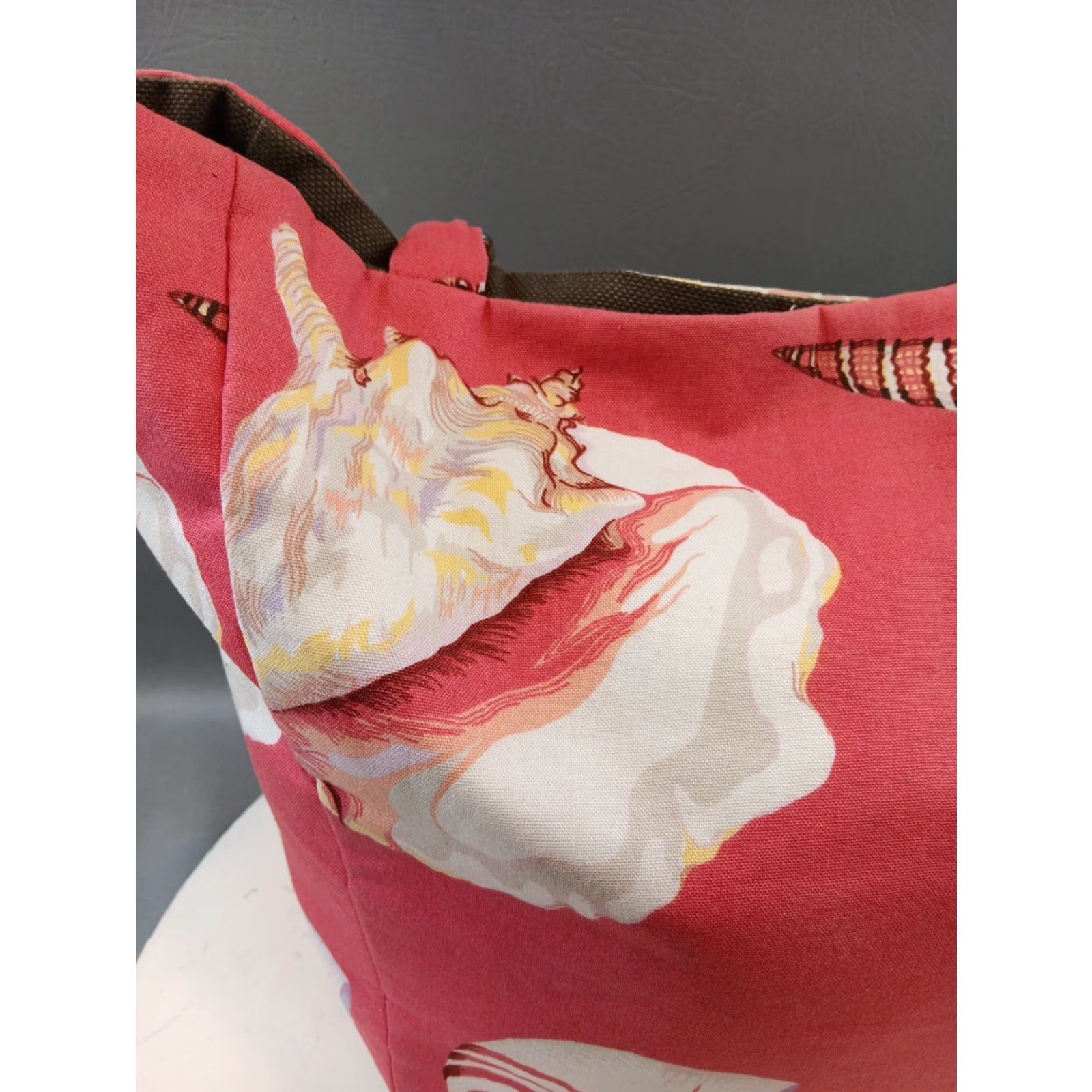 Vintage VINTAGE Atlanta Crabbie Tote Bag Canvas Dual Bamboo Handles Red Sea Figure Graphics GUC Size ONE SIZE - 7 Thumbnail