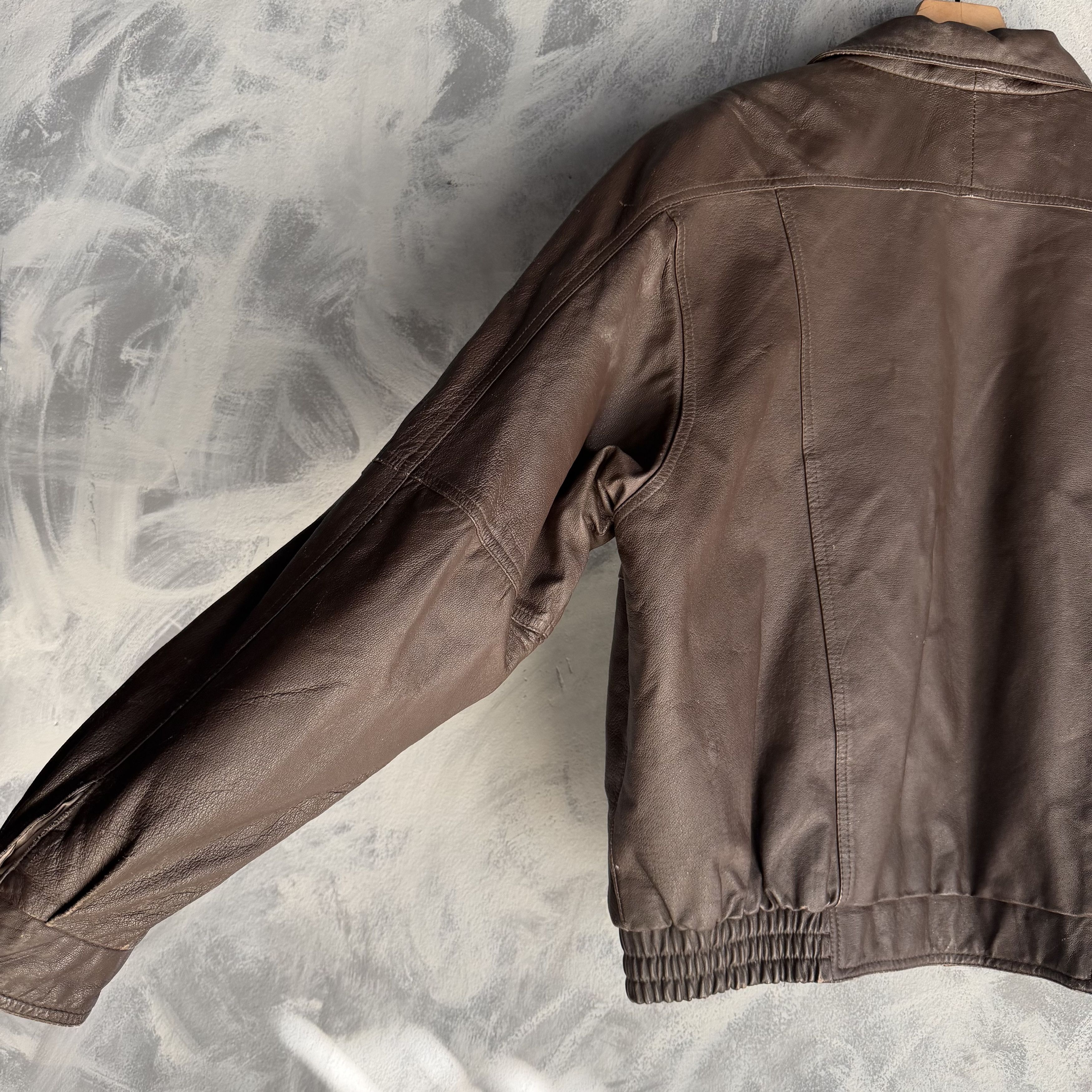 Other Vintage Handyman Club Of America Bomber Leather Jacket A2 Size US XL / EU 56 / 4 - 7 Thumbnail