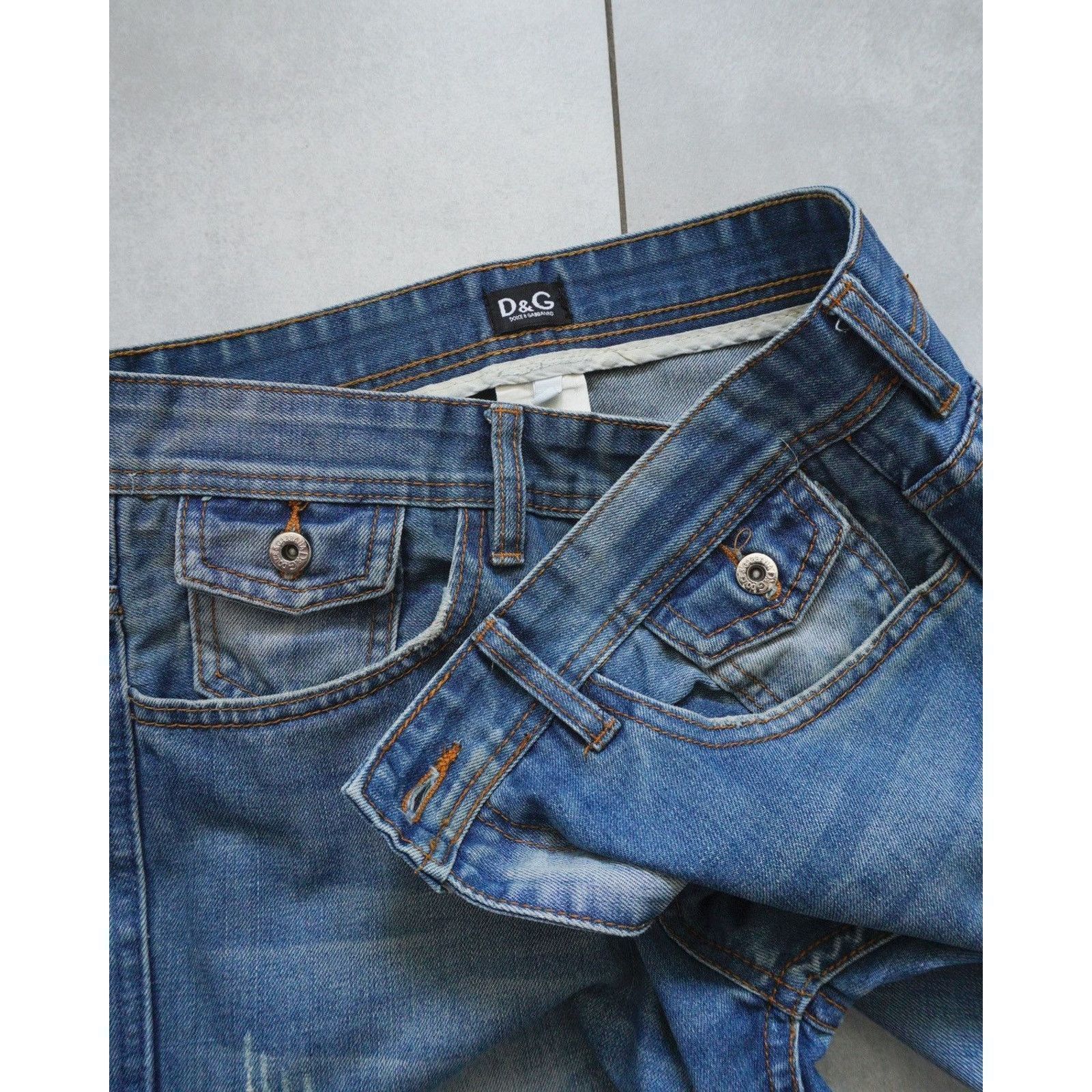 Dolce & Gabbana Dolce gabbana blue distressed vintage denim pants jeans Size US 34 / EU 50 - 10 Thumbnail