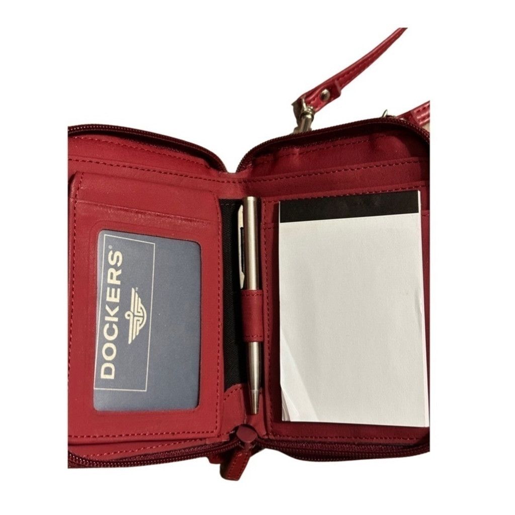 Dockers DOCKERS Genuine Leather Red Crossbody Bag. Size ONE SIZE - 6 Thumbnail