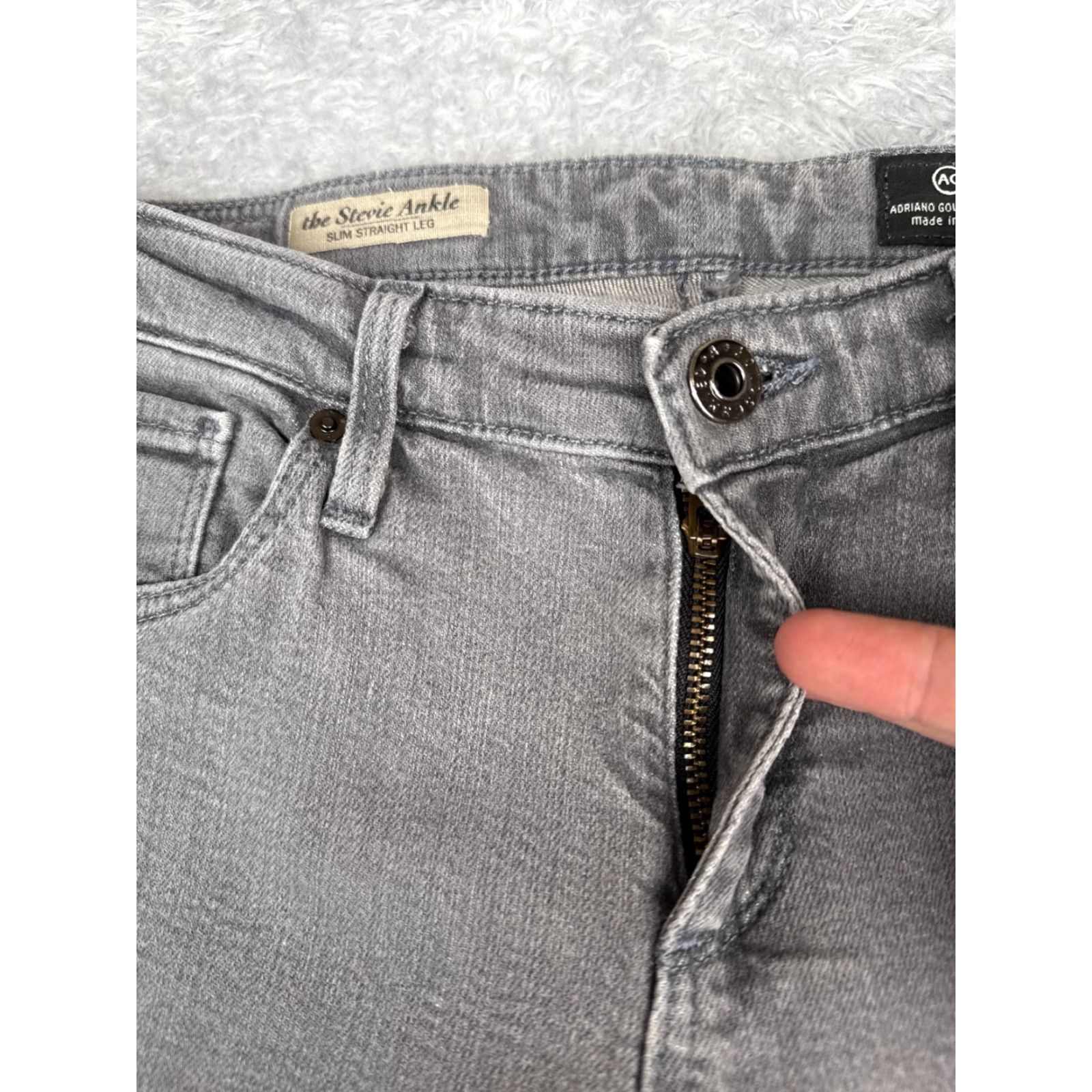 Vintage Adriano Goldschmied Jeans Women 28 Gray The Stevie Ankle Slim Straight Leg 28x28 Size 28" / US 6 / IT 42 - 5 Thumbnail