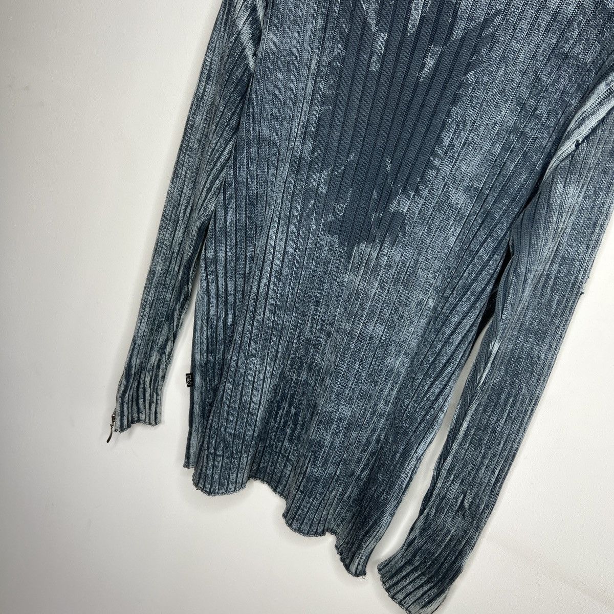 20471120 Washed Dolce Gabbana Style Knit Sweater Thrashed Y2K Size US L / EU 52-54 / 3 - 8 Thumbnail
