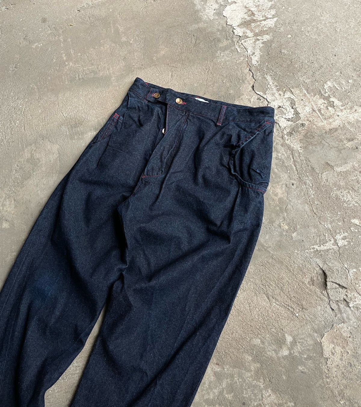 Vivienne Westwood Vivienne Westwood Orb Asymmetric Drunken Alcoholic Jeans Size US 30 / EU 46 - 4 Thumbnail