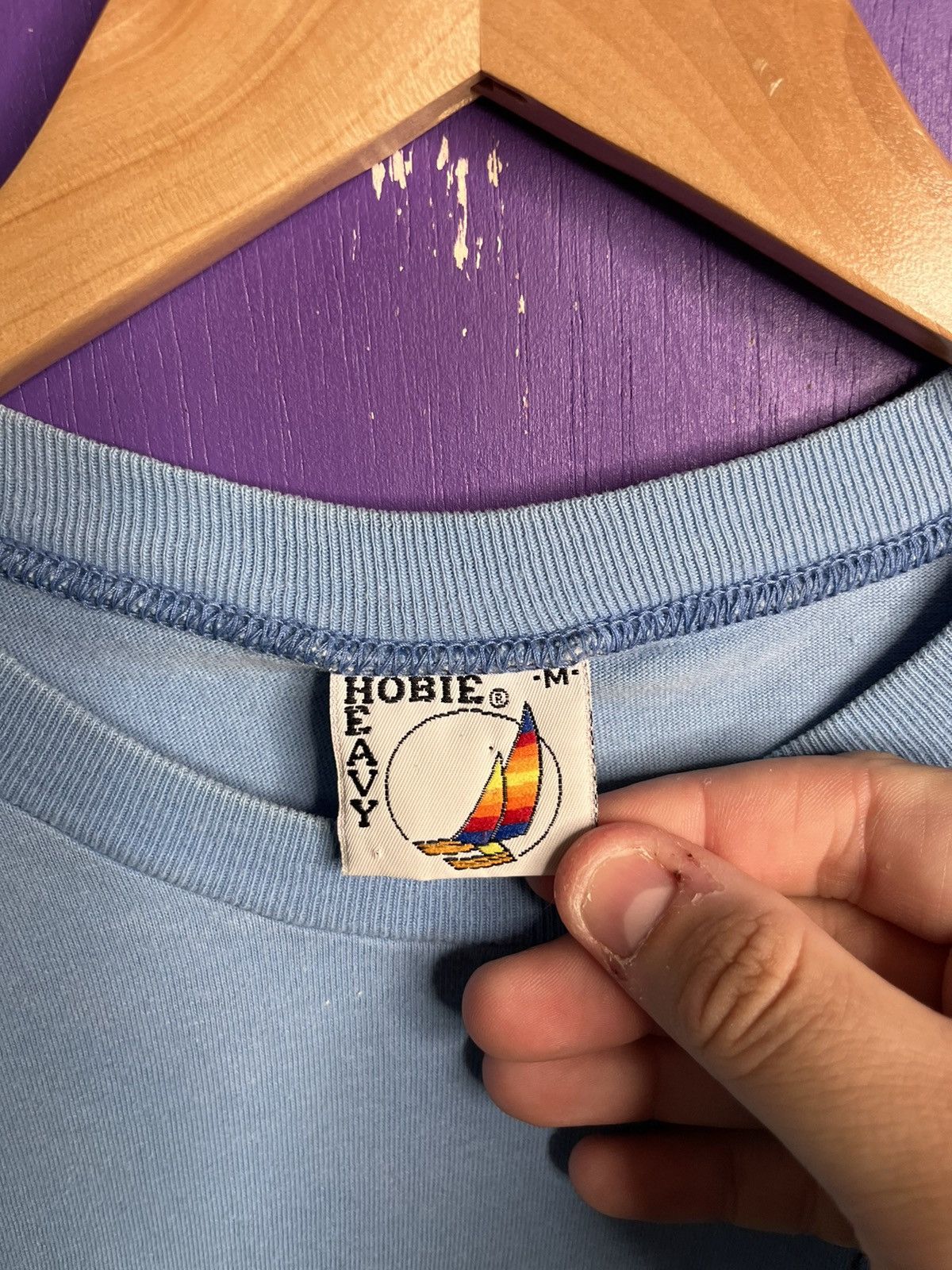 Vintage Vintage 80s HOBIE Surfwear parasailing t-shirt Size US M / EU 48-50 / 2 - 4 Thumbnail