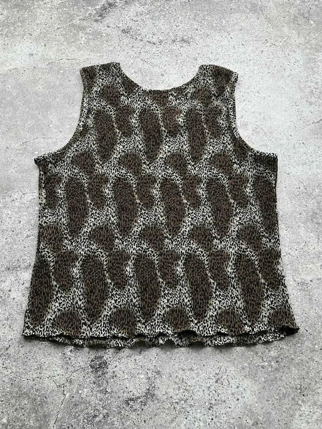 Japanese Brand Vintage Plisse Tank Top C427(V216)(E8) Size M / US 6-8 / IT 42-44 - 3 Thumbnail