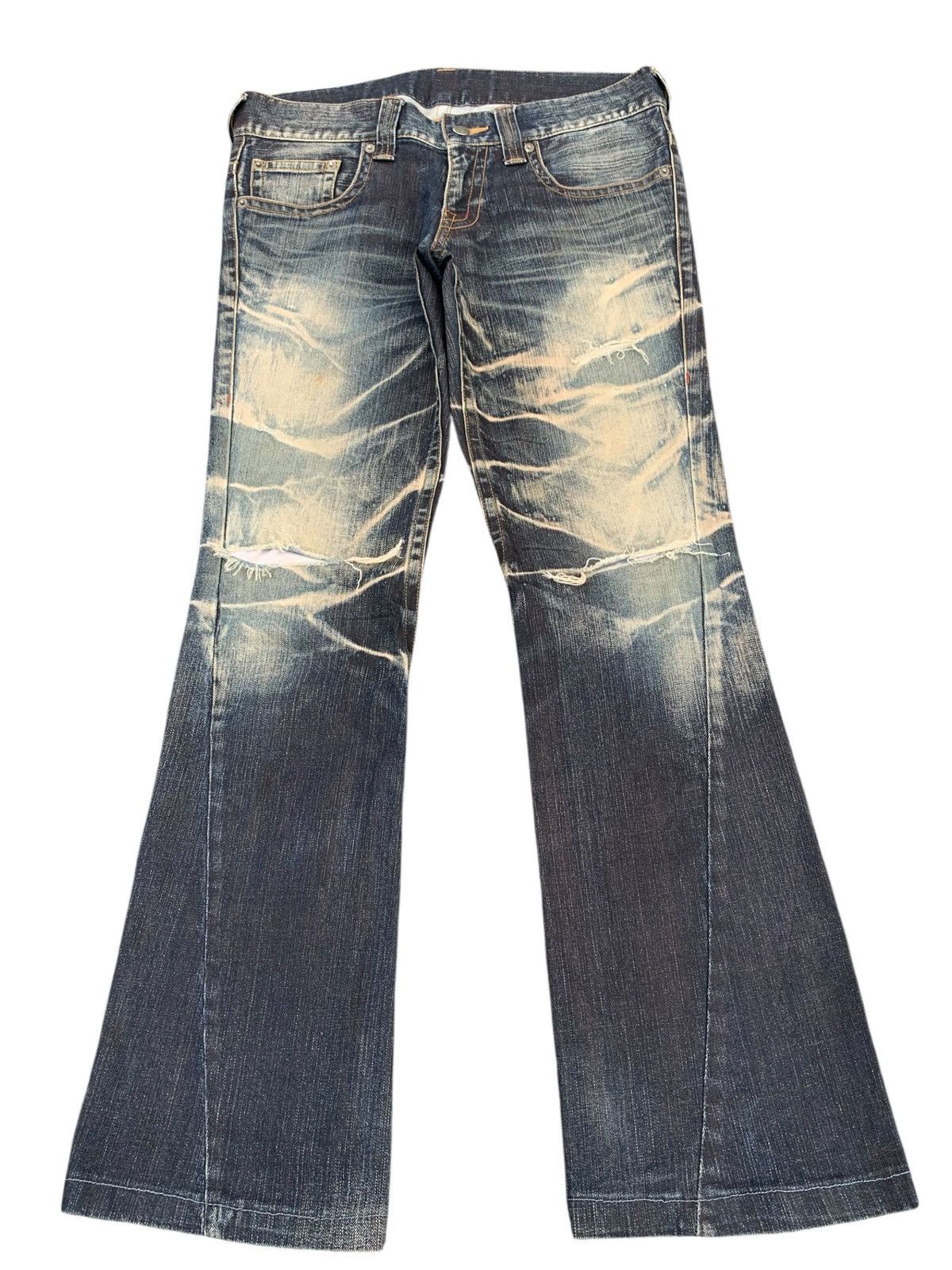 Tornado Mart FLARE TORNADO MART MUDWASH DISTRESSED DENIM Size US 34 / EU 50 - 4 Thumbnail