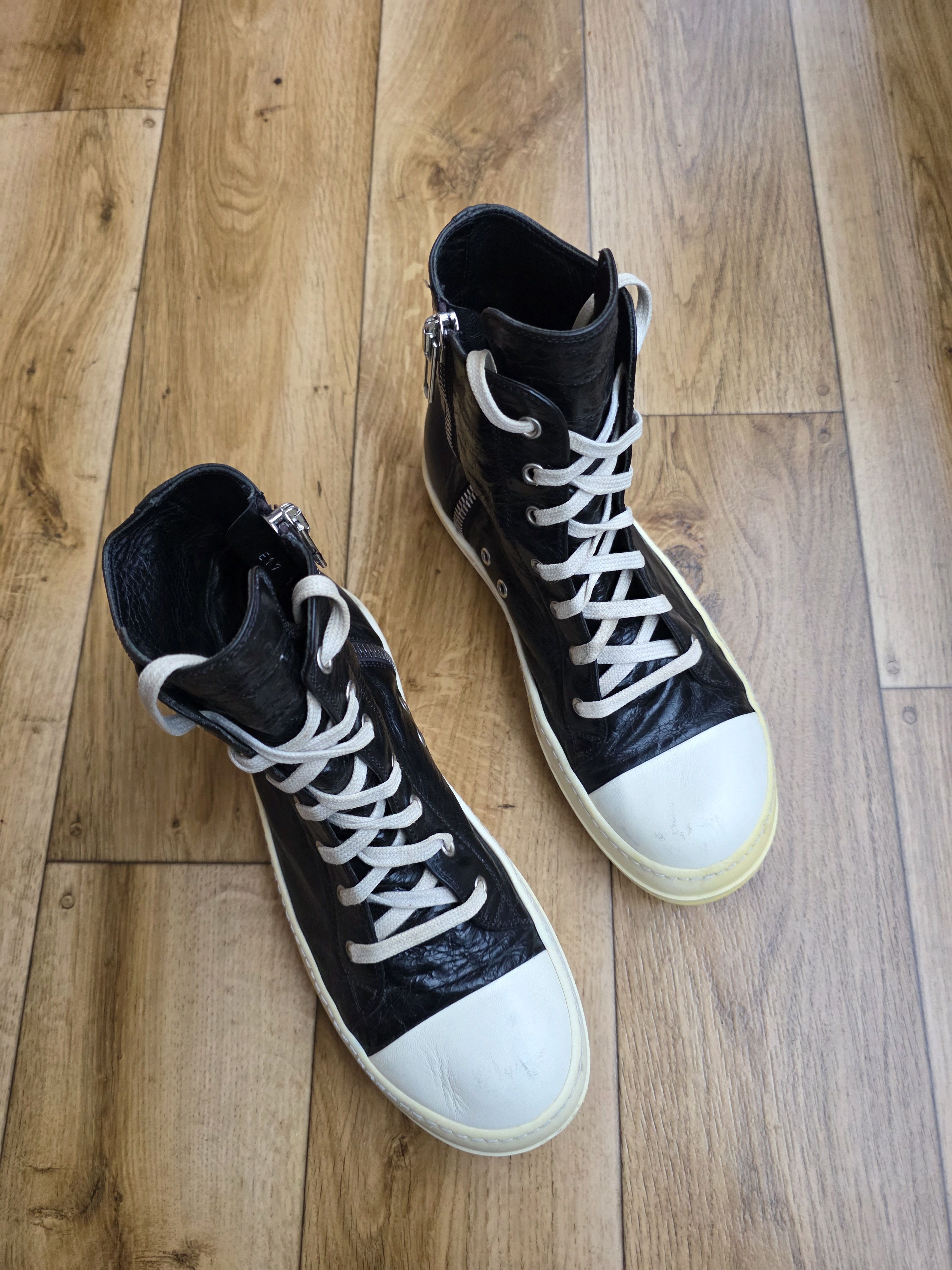 Rick Owens Rick Owens Cracked Effect Mainline Ramones Size US 9 / EU 42 - 5 Thumbnail