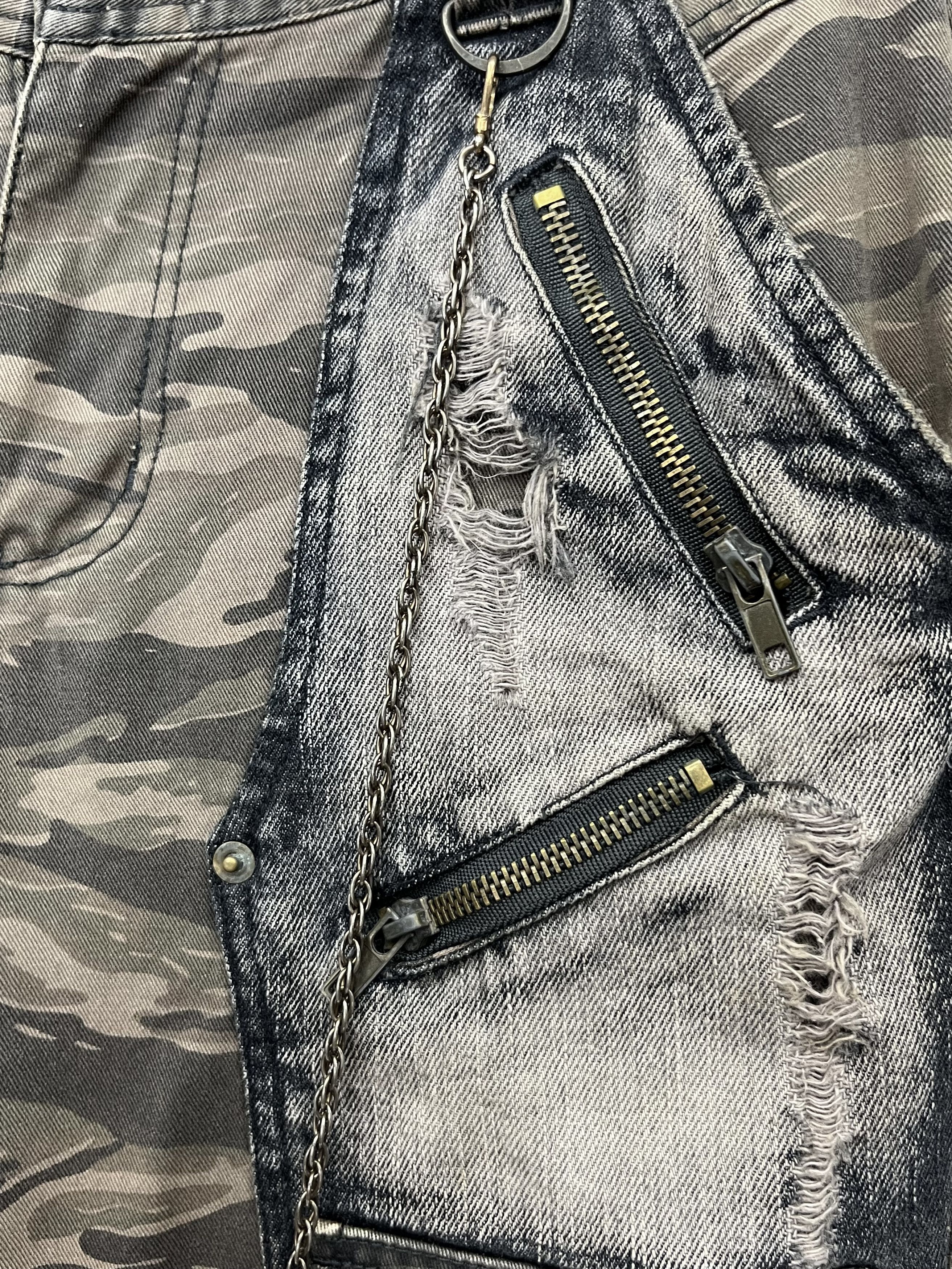 Japanese Brand 🔥TIGER STRIPES Seditionaries Punk Chain Bondage FLARE Pants Size US 29 - 8 Thumbnail
