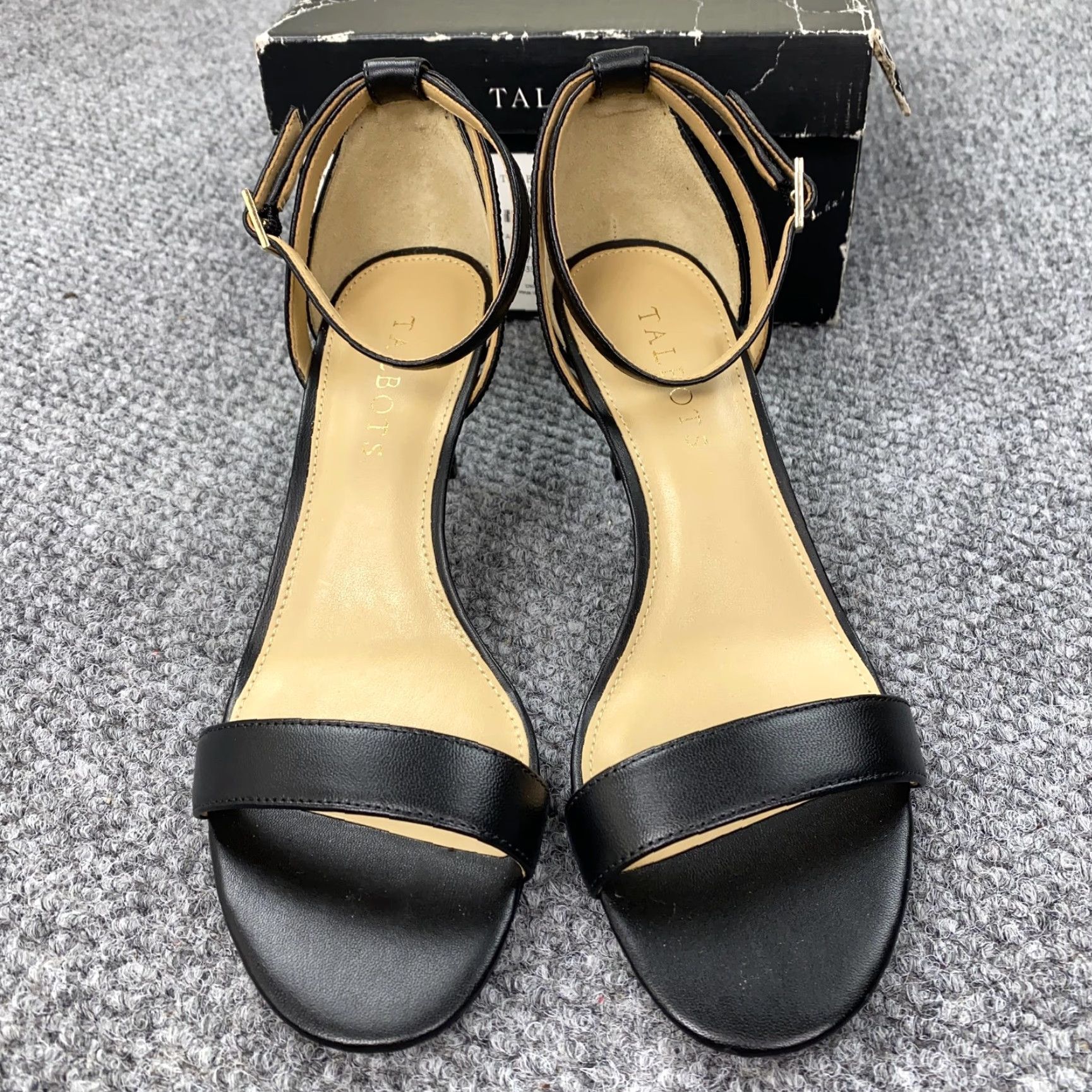 Talbots Talbots Shoes Womens Size 7 Black Strappy Ankle Strap Kitten Heels Open Toe Buckle Size M / US 6-8 / IT 42-44 - 3 Thumbnail