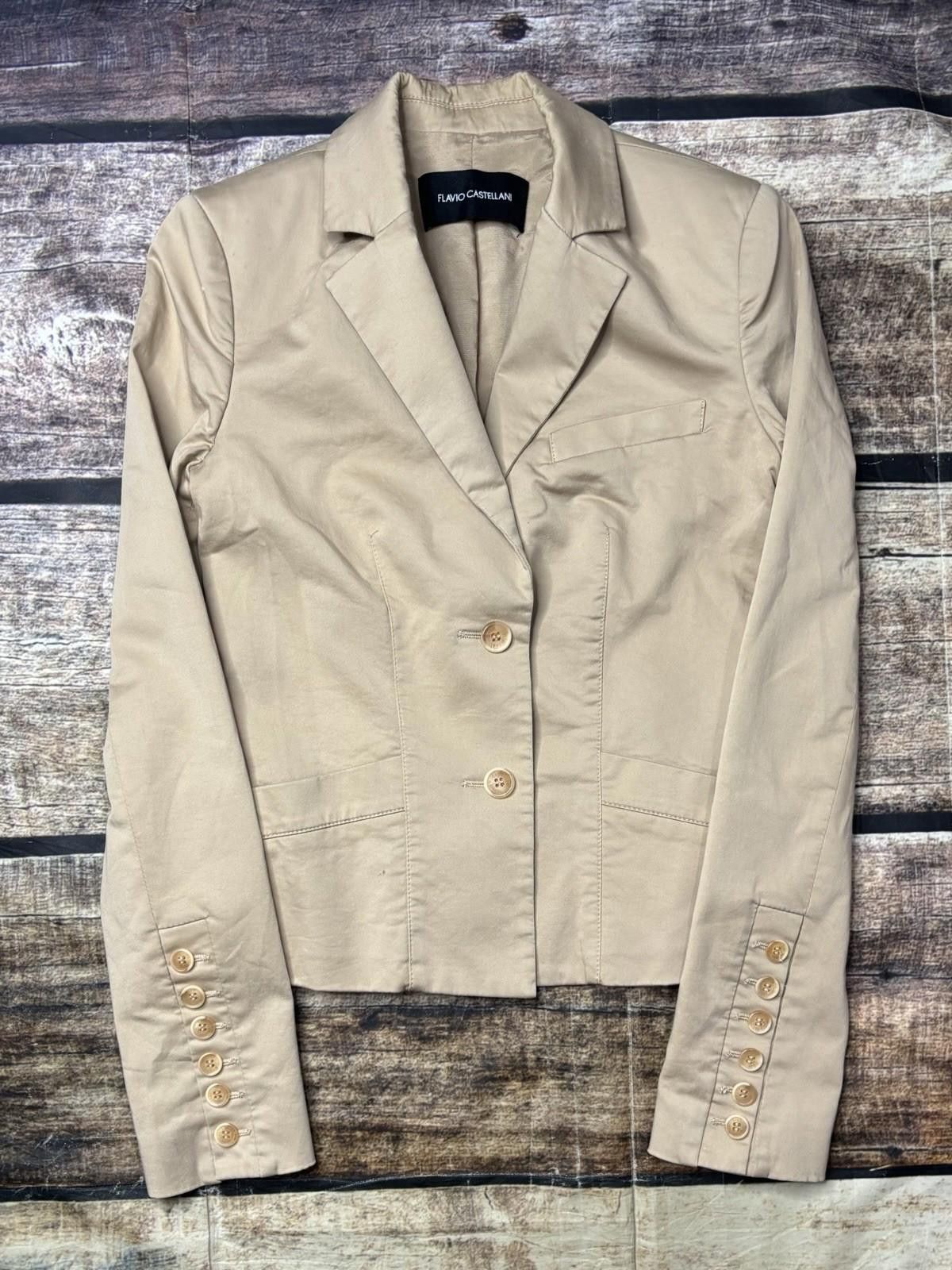 Other Flavio Castellani Blazer Jacket Womens Size 40 Small Italy Size M / US 6-8 / IT 42-44 - 1 Thumbnail