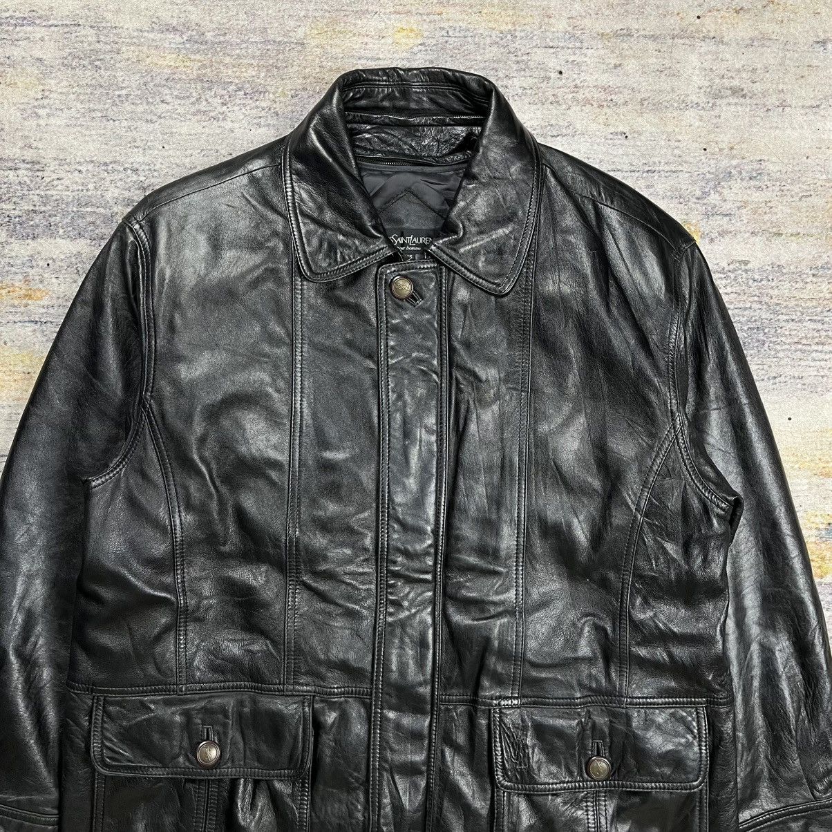 Yves Saint Laurent Vintage 90s Ysl Yves Saint Laurent pour homme leather jacket Size US L / EU 52-54 / 3 - 4 Thumbnail