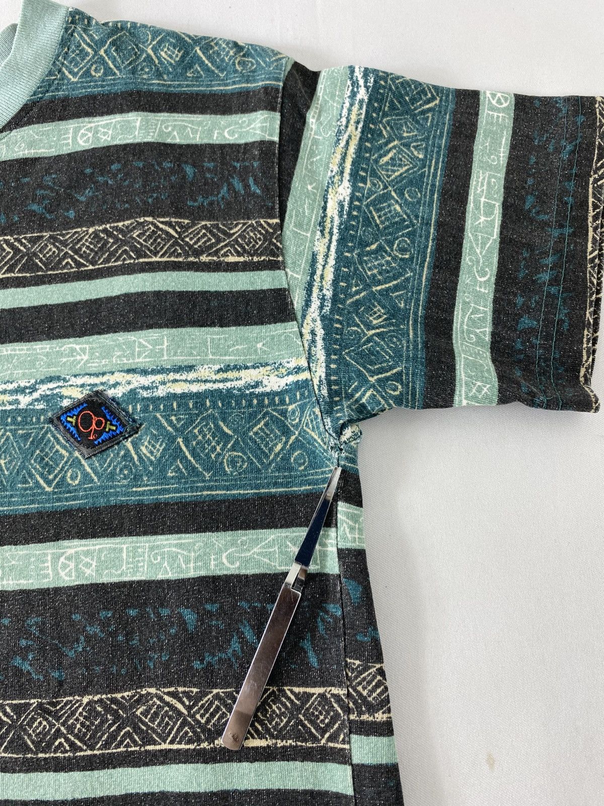 Ocean Pacific 90s Ocean Pasific OP Surf Striped Geometric All Printed Tee Size US S / EU 44-46 / 1 - 3 Thumbnail