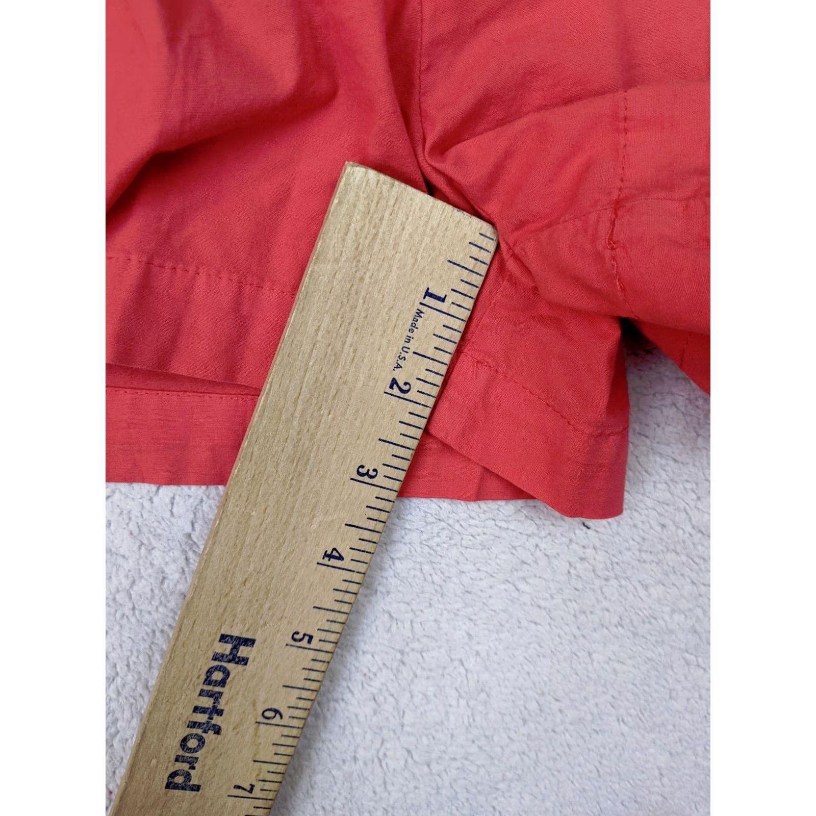 MONROW Monrow Poplin Paperbag Shorts Womens S Coral Red Pink Elastic Waist High Rise Size 26" / US 2 / IT 38 - 7 Thumbnail