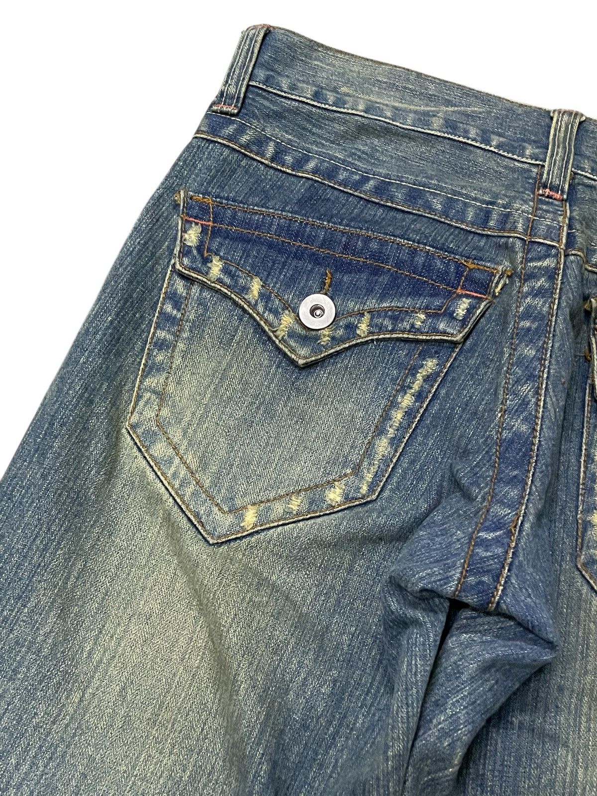 Hysteric Glamour Japanese Spiral Cut Flare Distressed Jeans Size US 32 / EU 48 - 17 Thumbnail