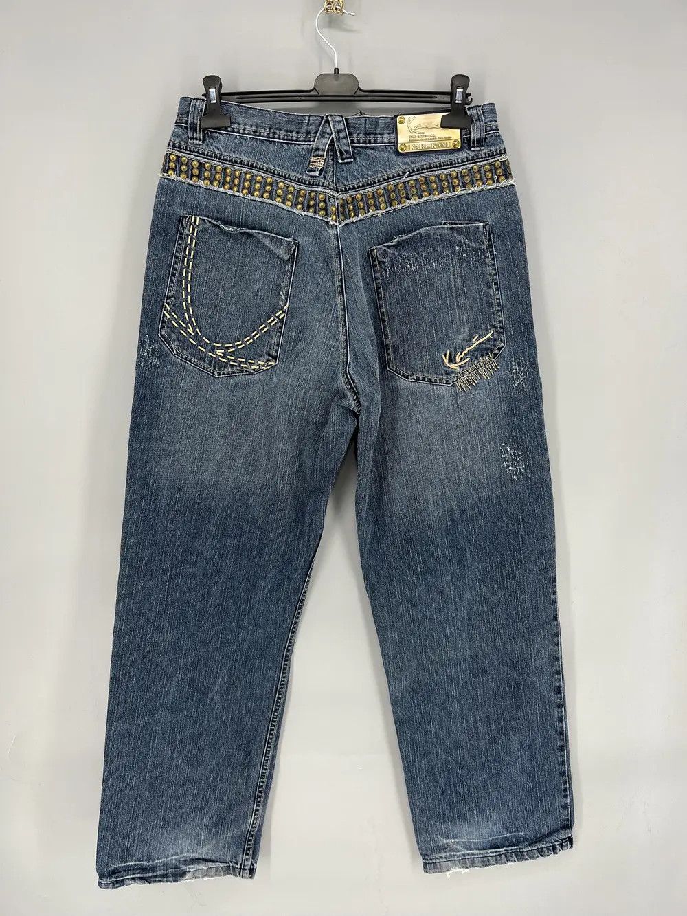 Karl Kani Vintage Karl Kani Baggy Rap Jeans Rivet Stud Big Logo Size34 Size US 34 / EU 50 - 7 Thumbnail