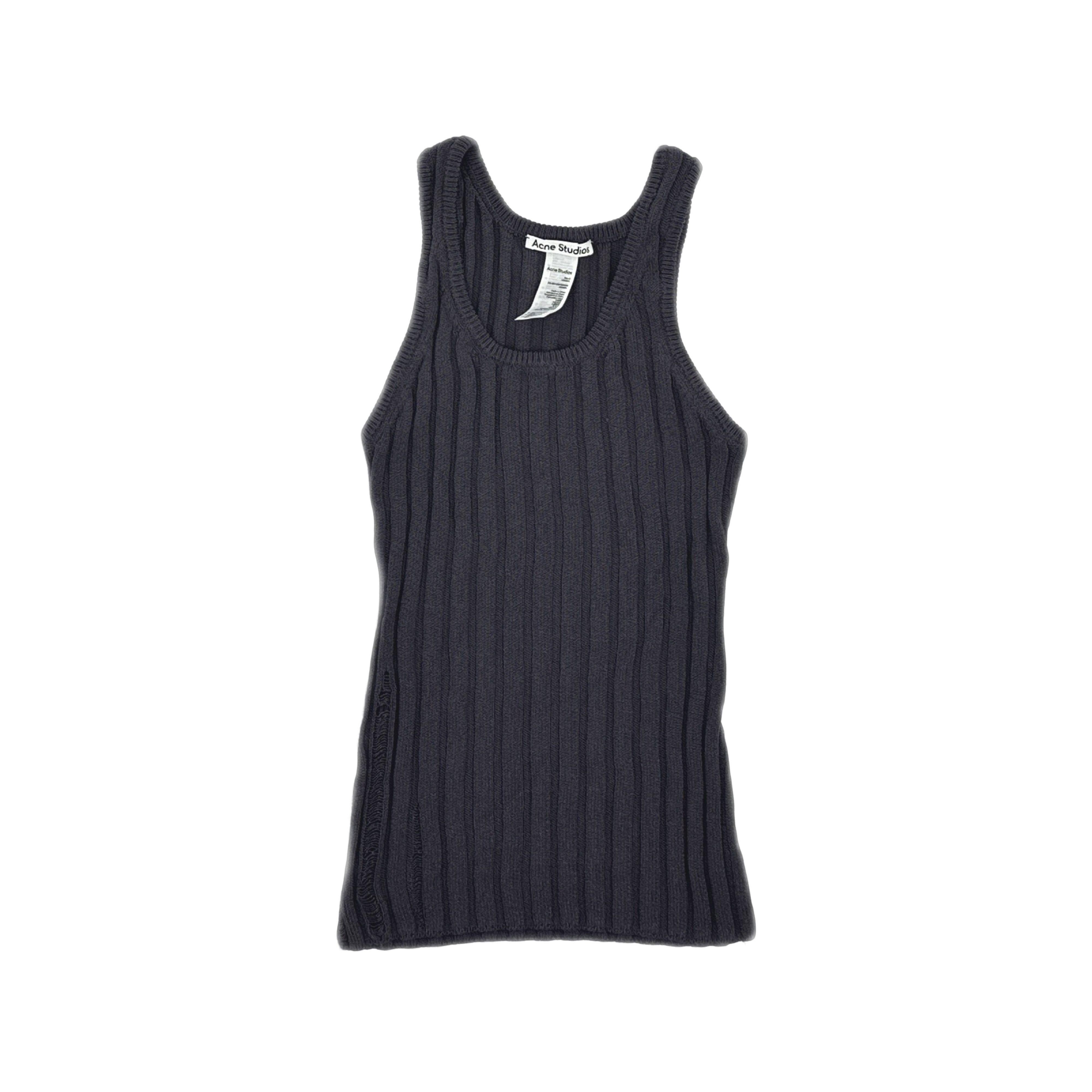Acne Studios Acne Studios Ribbed Knit Tank Top Gray S Size S / US 4 / IT 40 - 1 Thumbnail