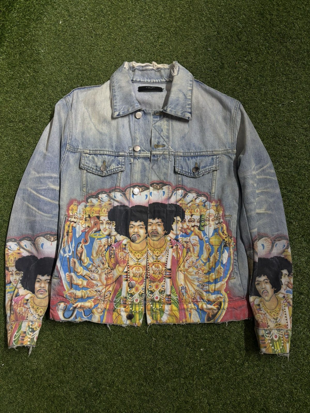 Amiri AMIRI Jimi Hendrix Denim Trucker Jacket Size US XL / EU 56 / 4 - 2 Thumbnail