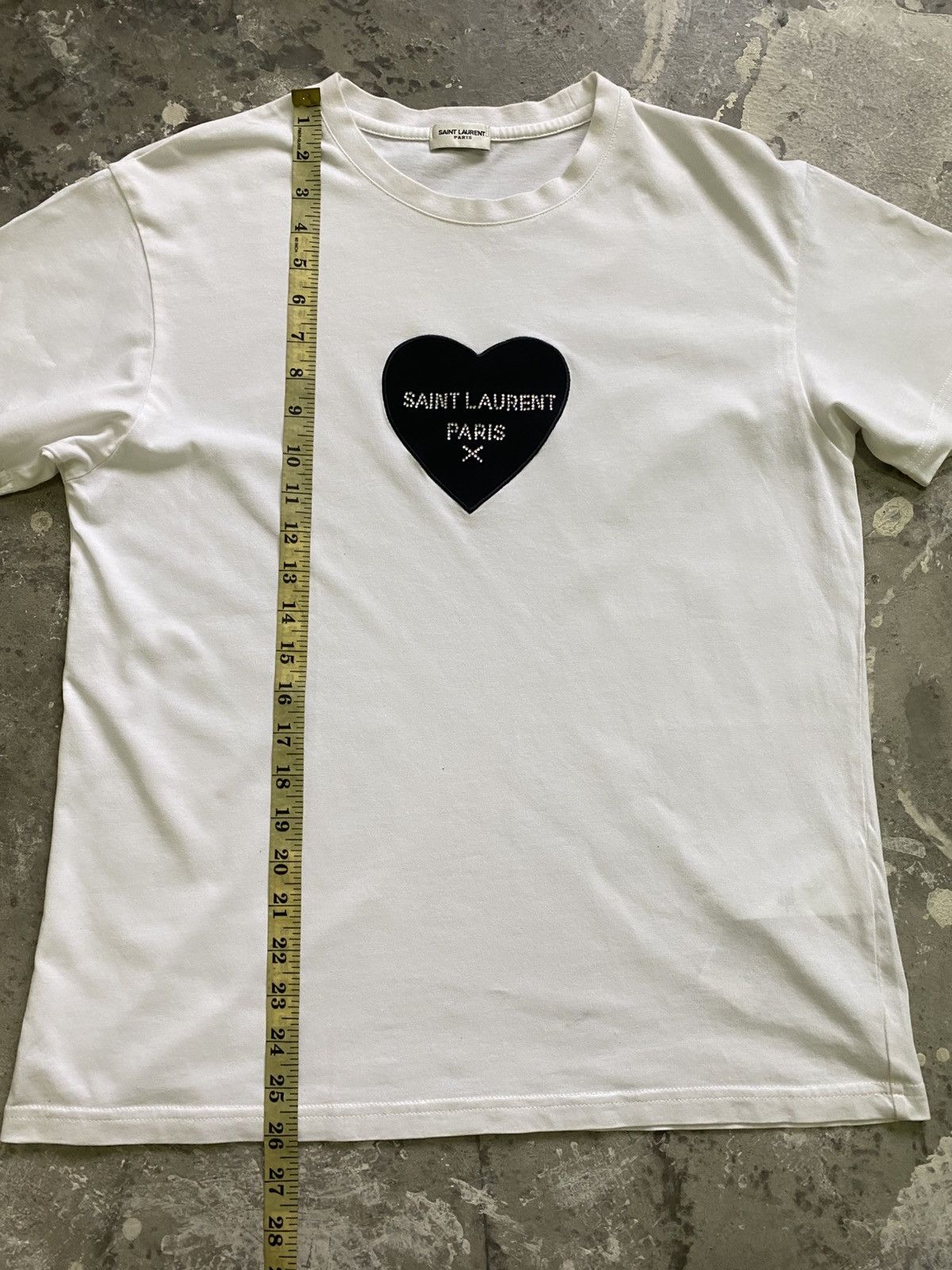 Hedi Slimane × Saint Laurent Paris Vintage Saint Laurent Paris Rhinestone Tee Size US M / EU 48-50 / 2 - 12 Thumbnail