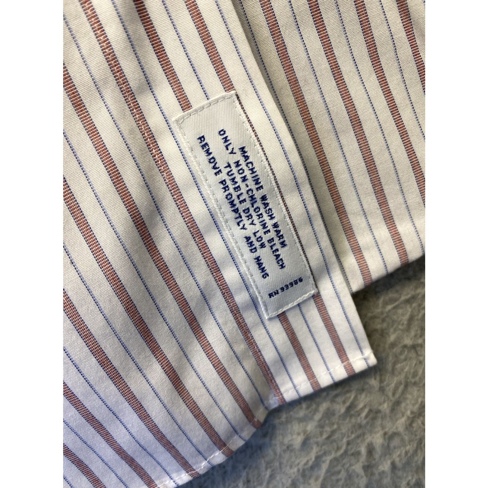 Brooks Brothers VINTAGE Brooks Brothers Shirt Mens 16 Long Sleeve Collared Button-up Classic Striped Cotton Red Bric 90s Mens Size US L / EU 52-54 / 3 - 7 Thumbnail