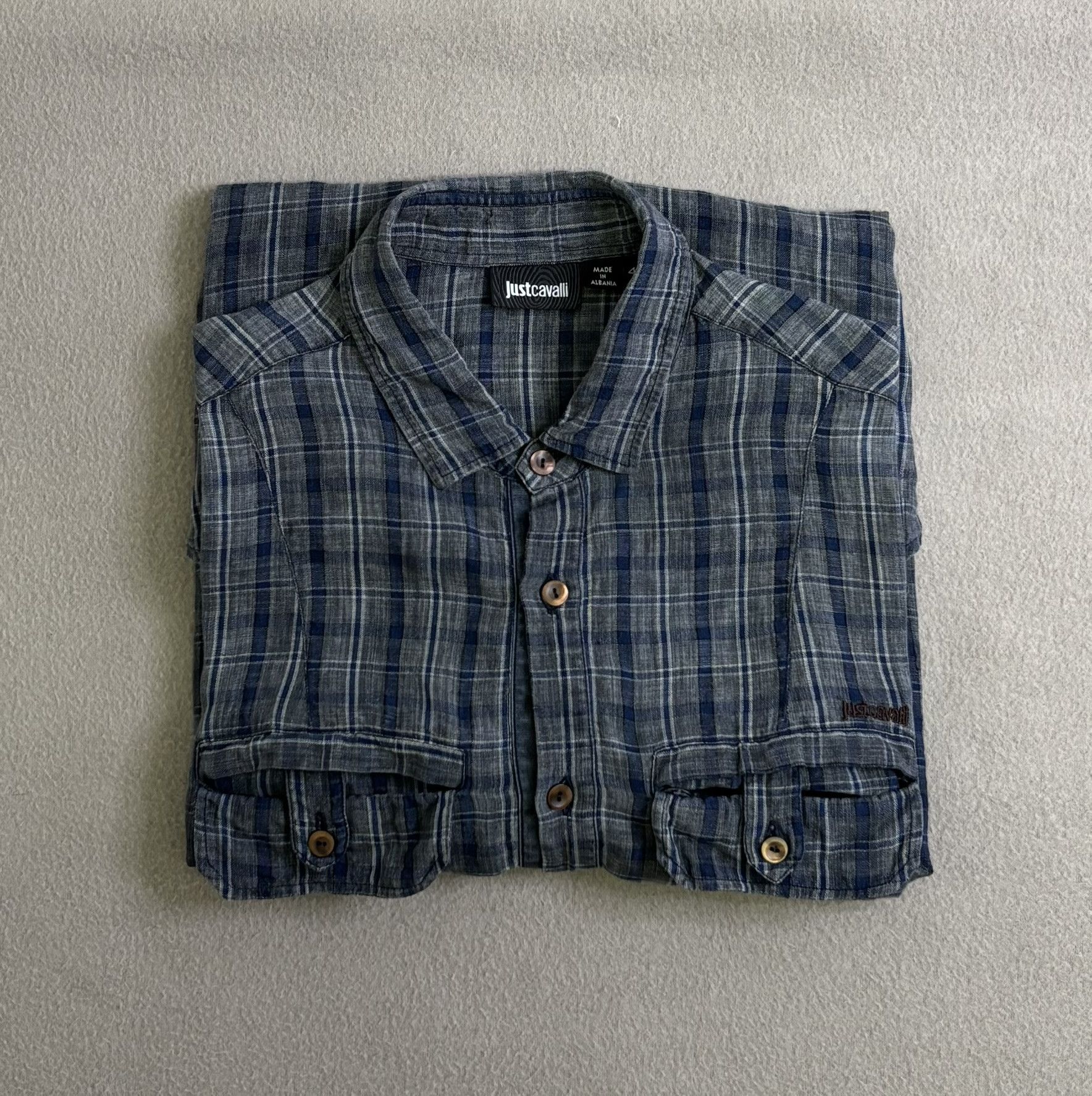 Just Cavalli Just Cavalli 100% Linen Shirt Size 48 Size US M / EU 48-50 / 2 - 16 Thumbnail