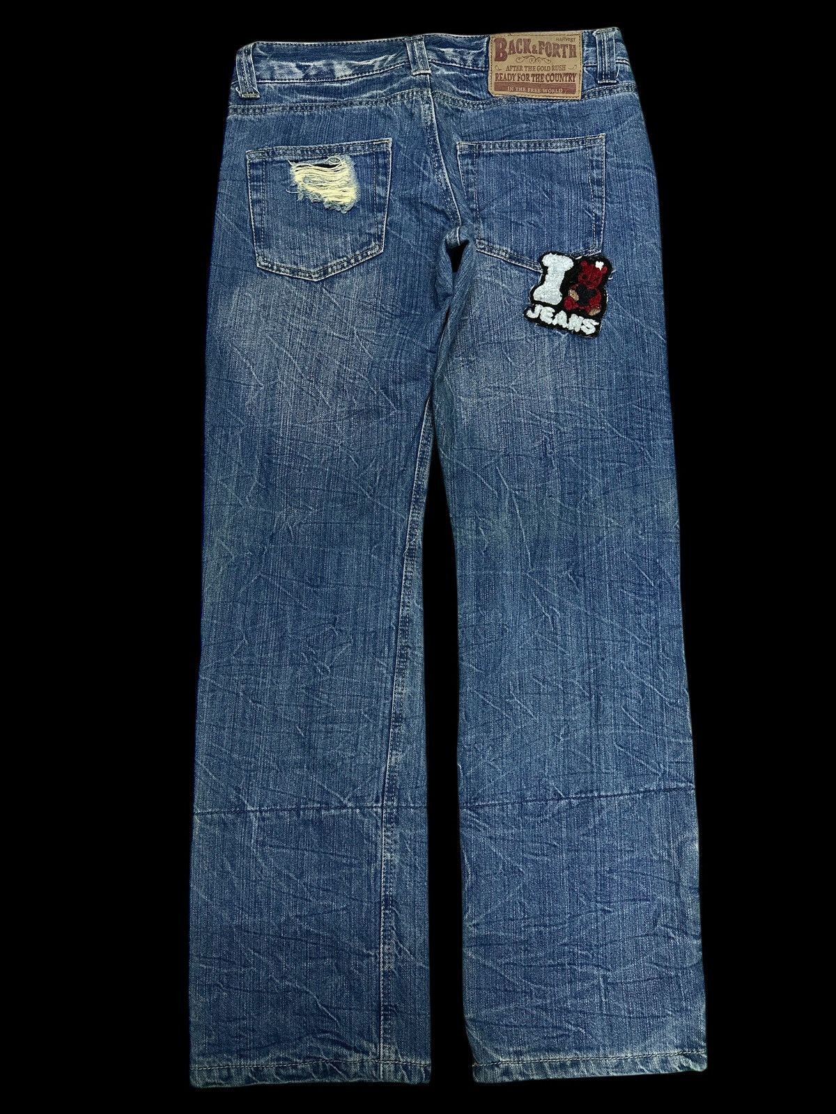Japanese Brand Distress Denim Style 💥 Back & Forth Style Denim Distress💥 Size US 32 / EU 48 - 2 Thumbnail