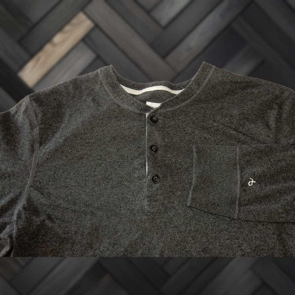 Rag & Bone rag & bone Men's Henley T Shirt XL Gray Cotton Long Sleeve T-Shirt Mens Size US XL / EU 56 / 4 - 1 Thumbnail