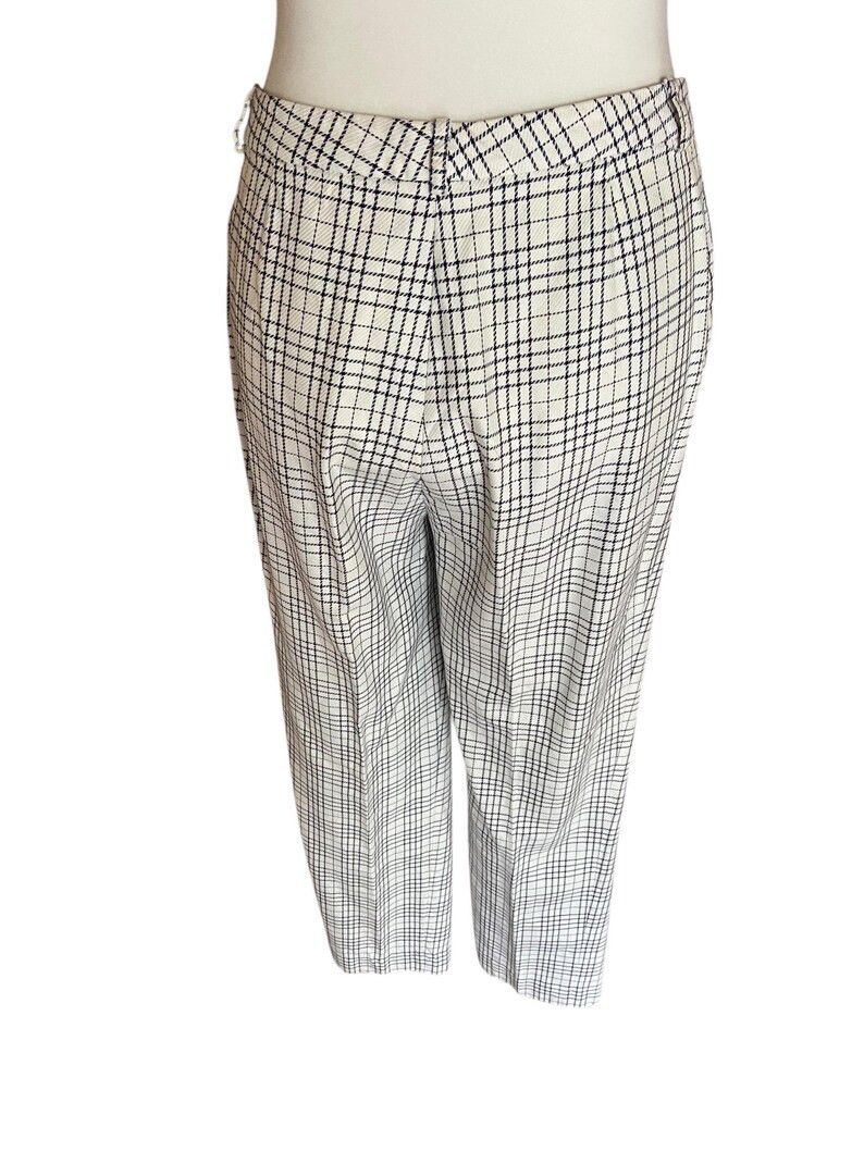 Burberry Burberry trousers | White and Blue Plaid Ankle Pants | Size 34" / US 12 / IT 48 - 4 Thumbnail