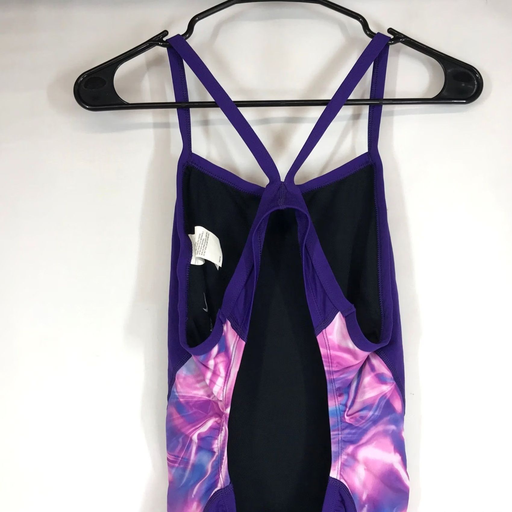 Nike Nike Suit Womens 36 Purple HydraStrong One Piece Swimsuit Pink Marble NESSC012 Size ONE SIZE - 5 Thumbnail