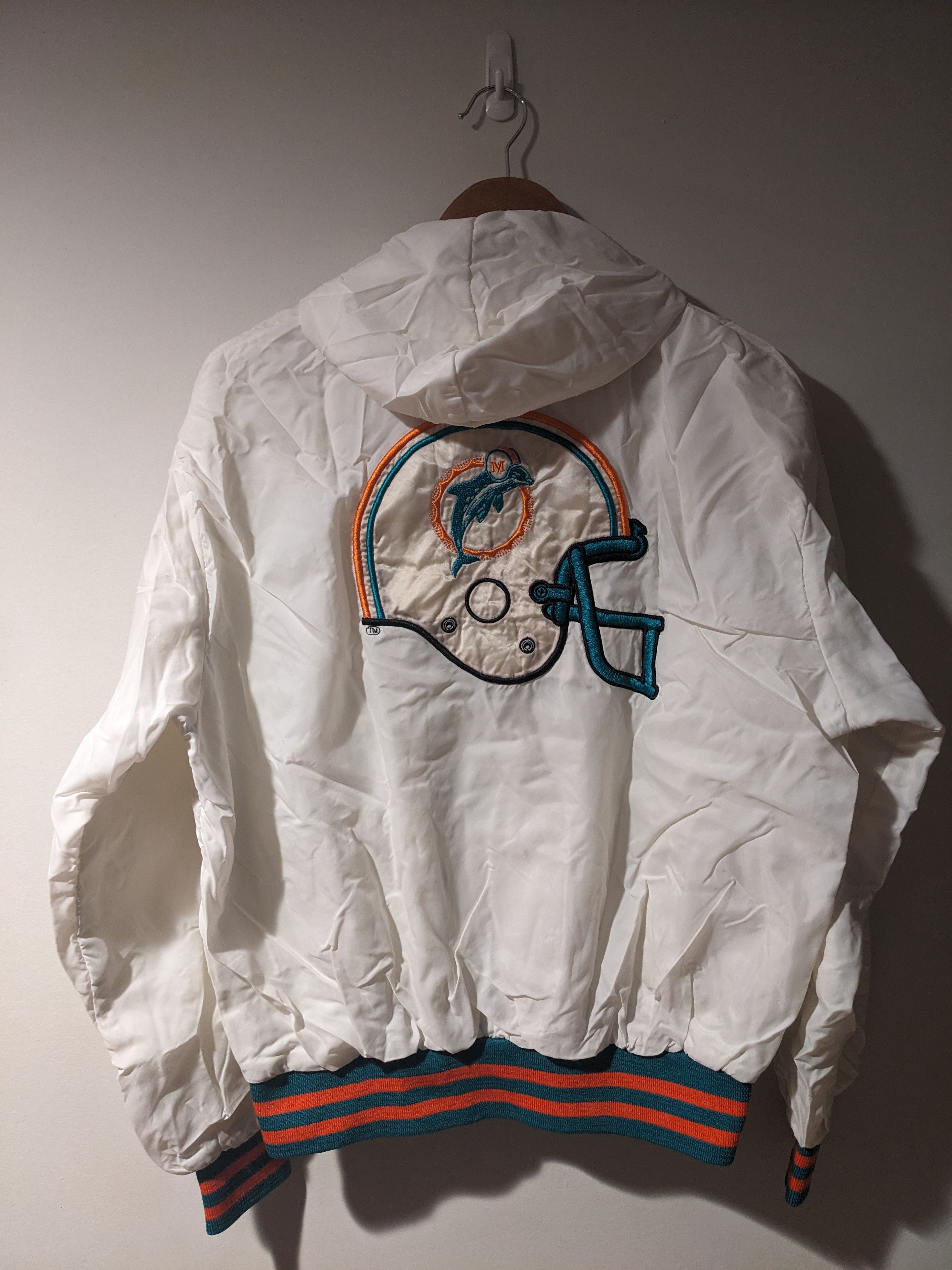 NFL × Vintage Vintage 80s Miami Dolphins NFL Football Half Zip Windbreaker Size US L / EU 52-54 / 3 - 1 Thumbnail