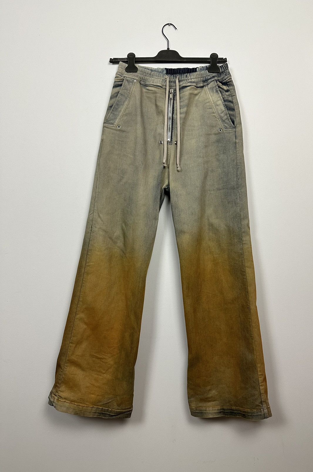 Rick Owens DRKSHDW Orange Degrade Denim Bela Trousers Size US 34 / EU 50 - 1 Thumbnail