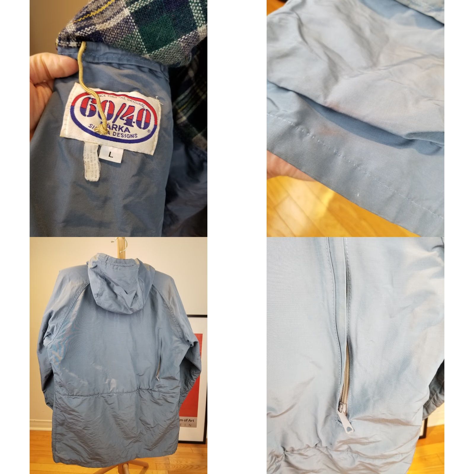 Sierra Designs VINTAGE SiERRA DESIGN 60/40 MOUNTAIN PARKA SZ LARGE WOOL LINING BLUE 1980s Parka Mens Size US L / EU 52-54 / 3 - 9 Thumbnail
