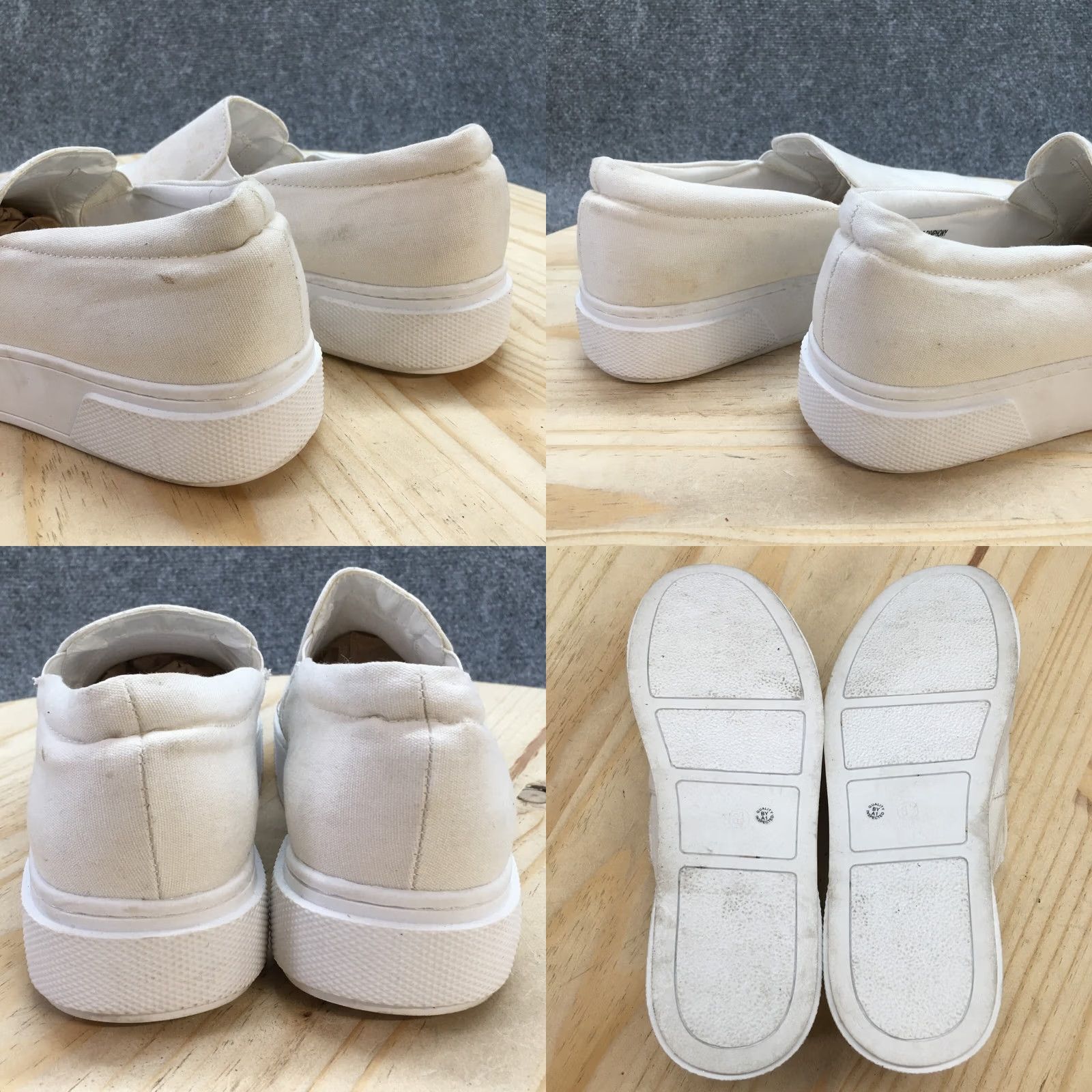 Vintage Arizona Jean Co Shoes Womens 8.5 M Symphony Slip On Sneakers White Canvas Casual Size 30" / US 8 / IT 44 - 8 Thumbnail