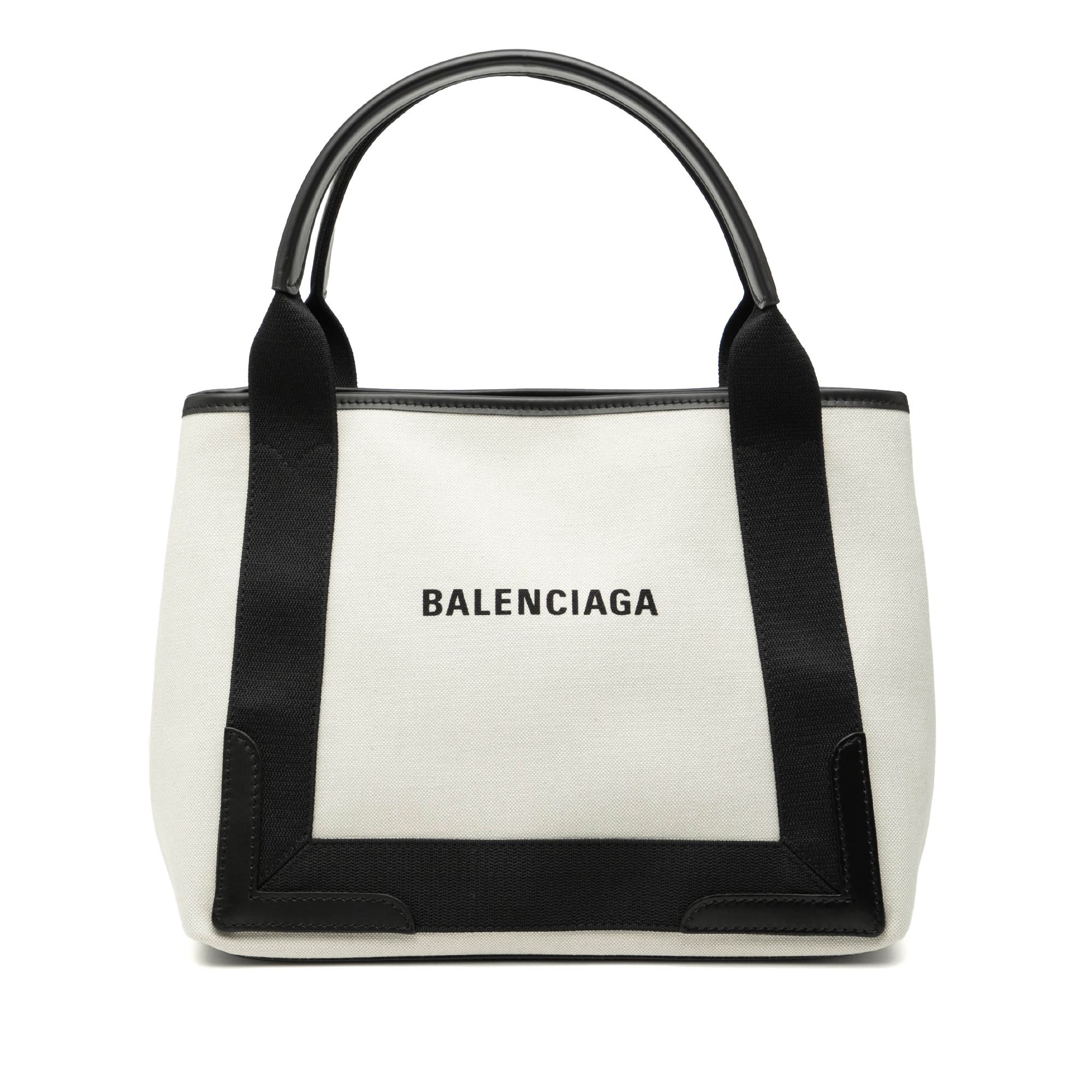 Balenciaga Canvas Navy Cabas Tote S
