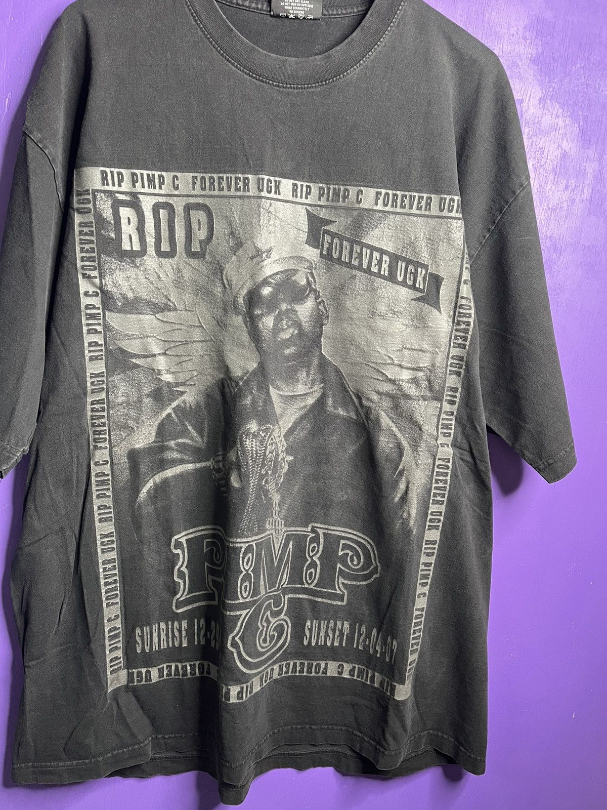 Vintage Vintage 2007 RIP pimp C memorial t-shirt Size US XXL / EU 58 / 5 - 3 Thumbnail