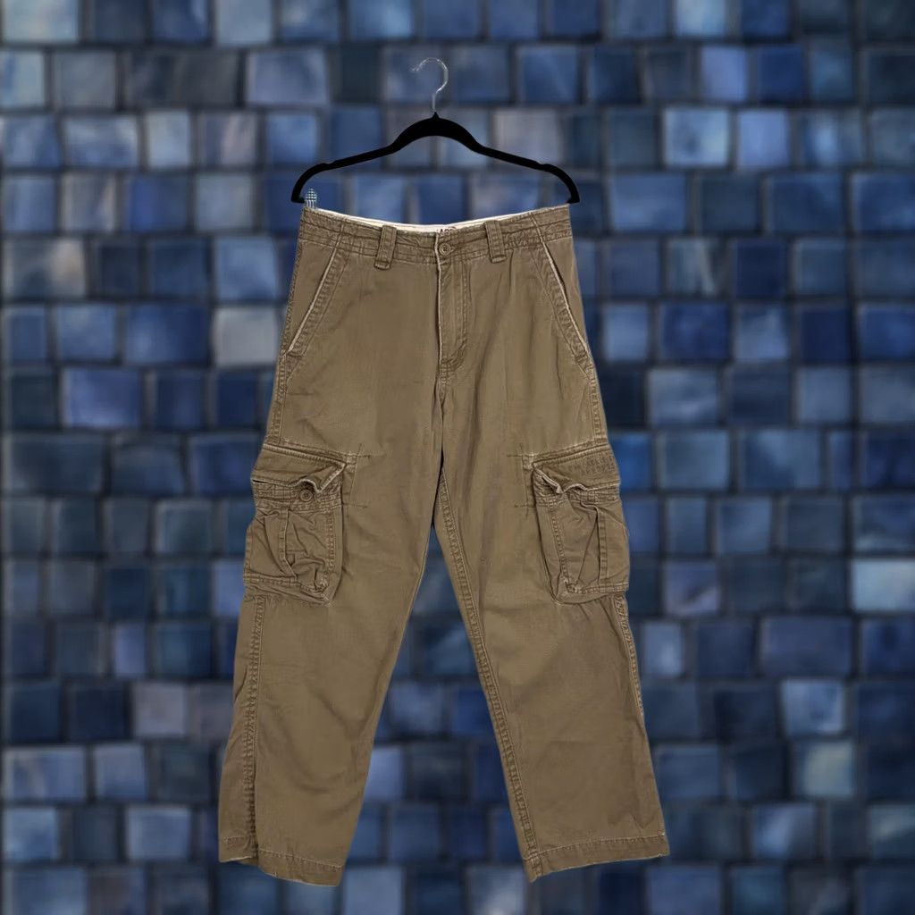 Aeropostale Vintage Aeropostale Pants Mens 29x32 Brown Cargo Canvas Relaxed Fit Straight Leg Utility Size US 29 - 1 Thumbnail
