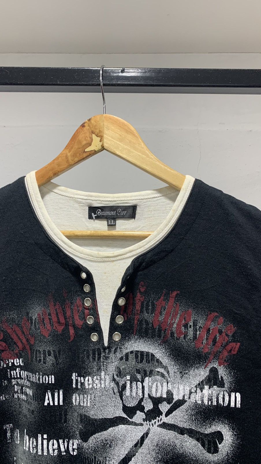 Le Grande Bleu (L.G.B.) Beaumont Carr Skull Poem Punk Sleeveless 80s Lgb Size US L / EU 52-54 / 3 - 6 Thumbnail