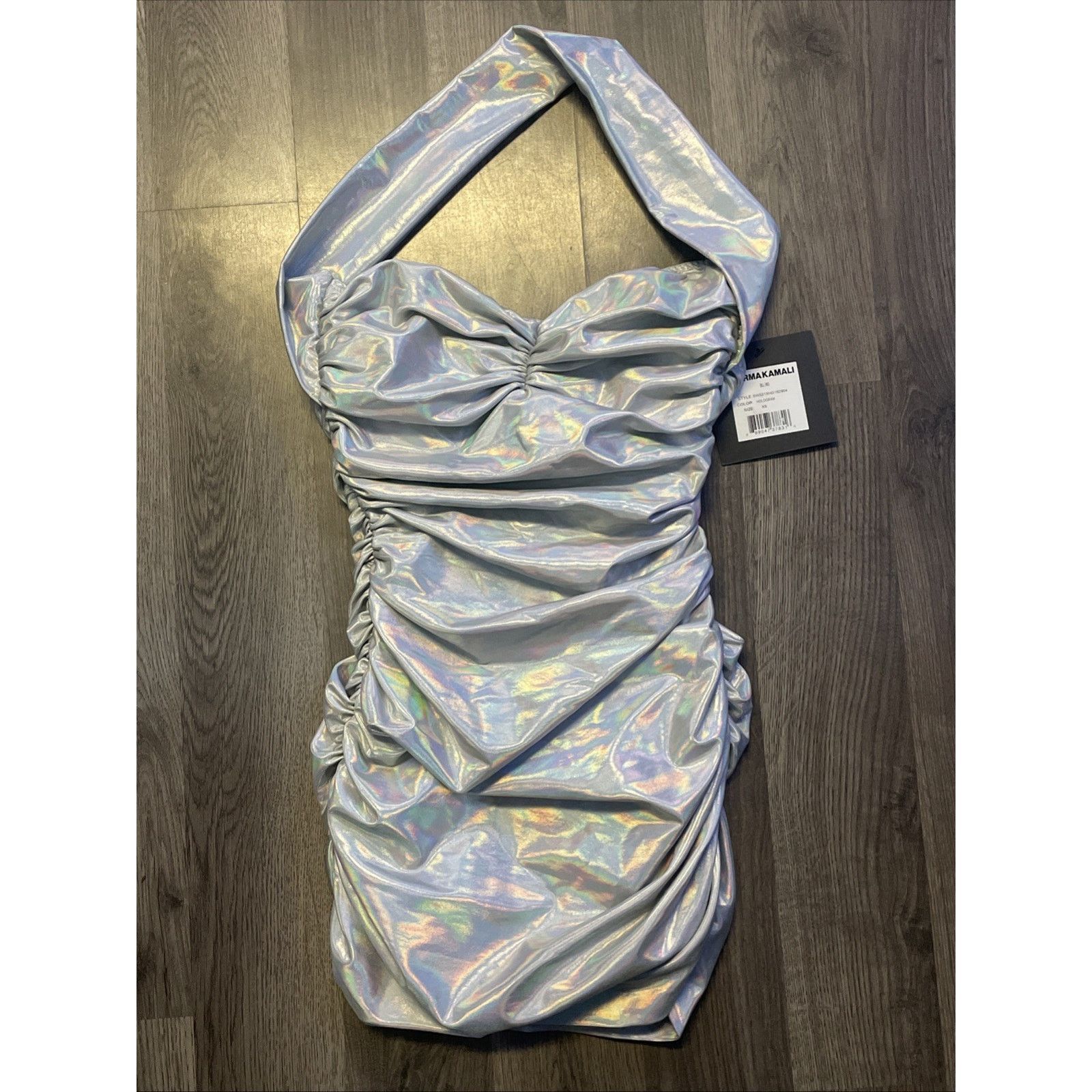 Norma Kamali Norma Kamali Bill Mio Swimsuit XS NWT Silver Iridescent Size ONE SIZE - 1 Thumbnail