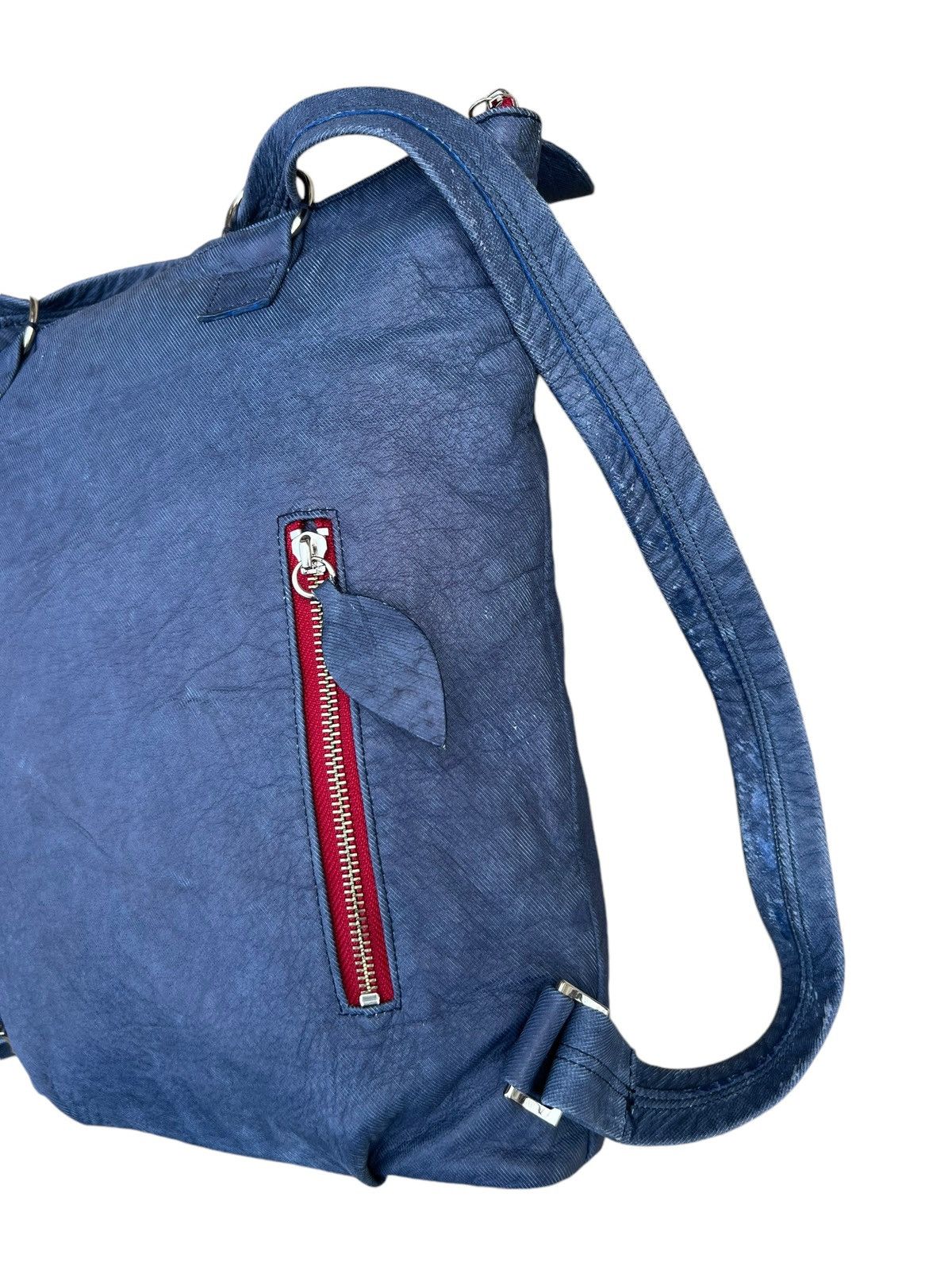 Leather Vintage Brongel Japan Patina Napa Leather 2 Way Backpack Bag Size ONE SIZE - 10 Thumbnail