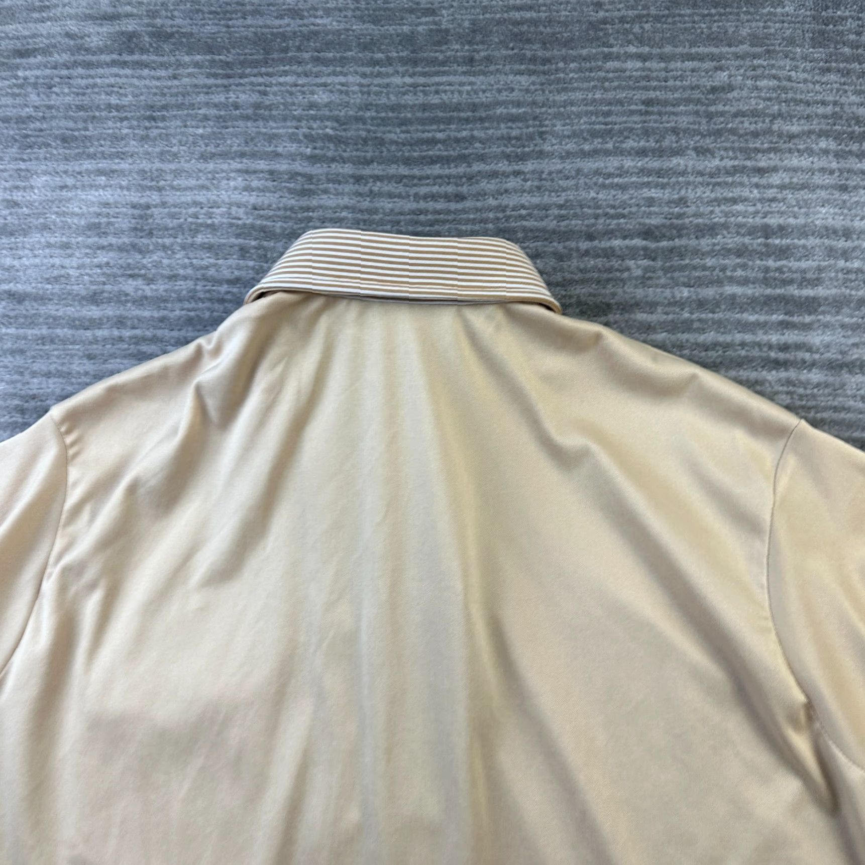 Haband VINTAGE Haband Polo Shirt Mens Medium Beige Tan 70s Retro Bowling Disco Collar Mens Size US M / EU 48-50 / 2 - 7 Thumbnail