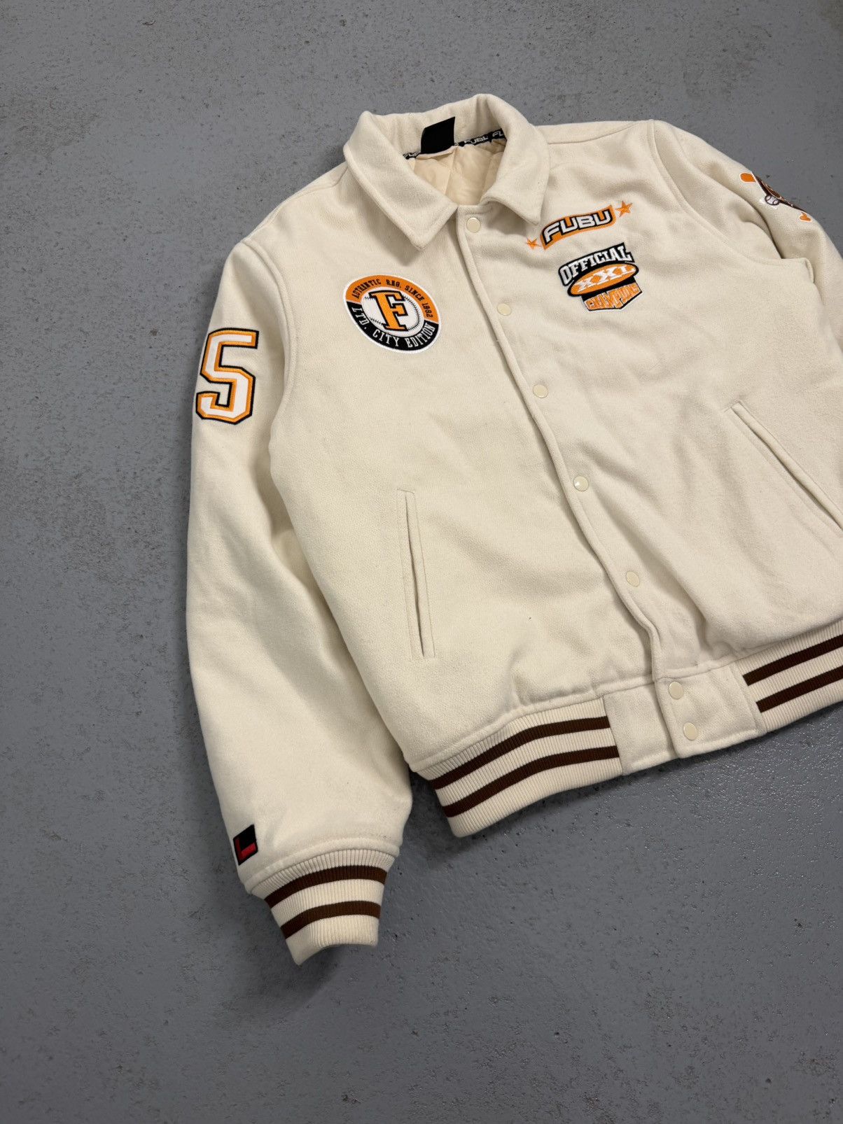 Fubu Vintage Fubu For Us By Us Baxk Embroidered Logo Bomber Size US L / EU 52-54 / 3 - 4 Thumbnail