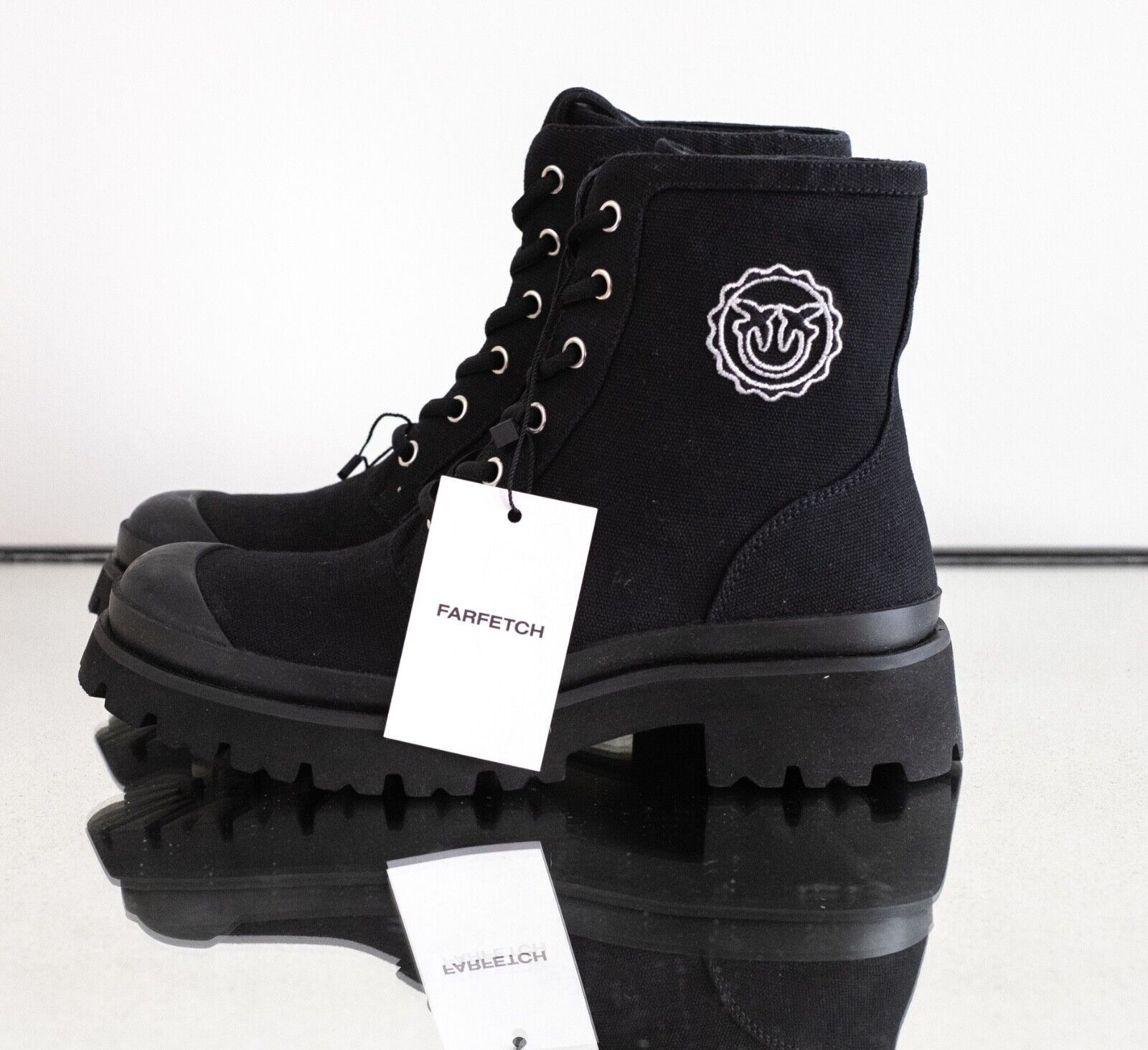 Pinko PINKO Donna Tronchetto Canvas Women Boots Size 38/8 Size US 8 / IT 38 - 11 Thumbnail