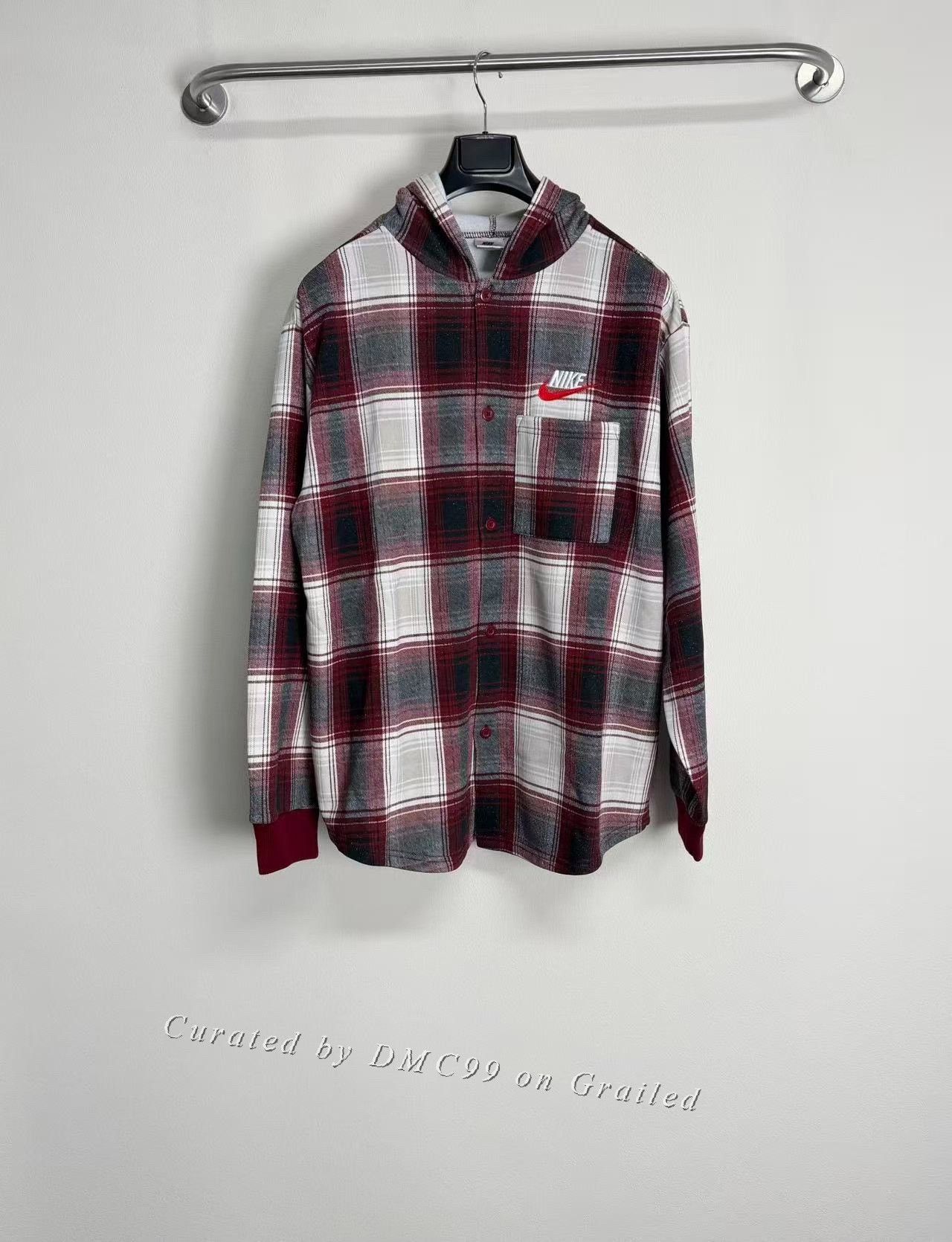 Supreme Supreme Nike Collaboration Plaid Hooded Shirt Size US L / EU 52-54 / 3 - 1 Thumbnail