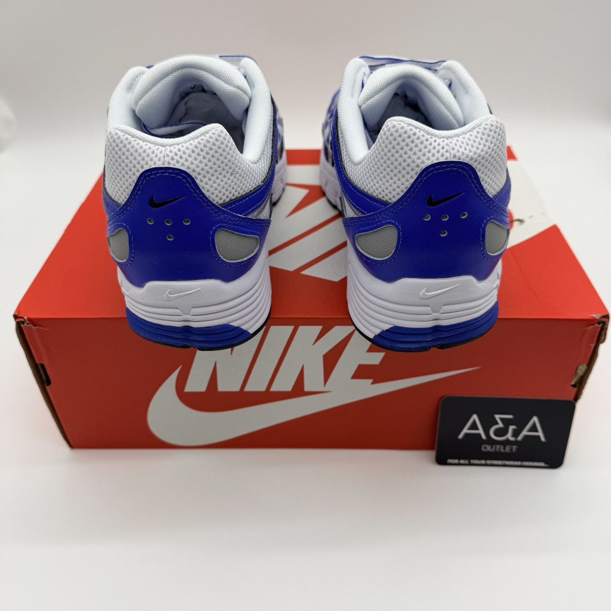 Nike Nike P-6000 White/Racer Blue/Metallic Silver US 10.5 New Size US 10.5 / EU 43-44 - 5 Thumbnail