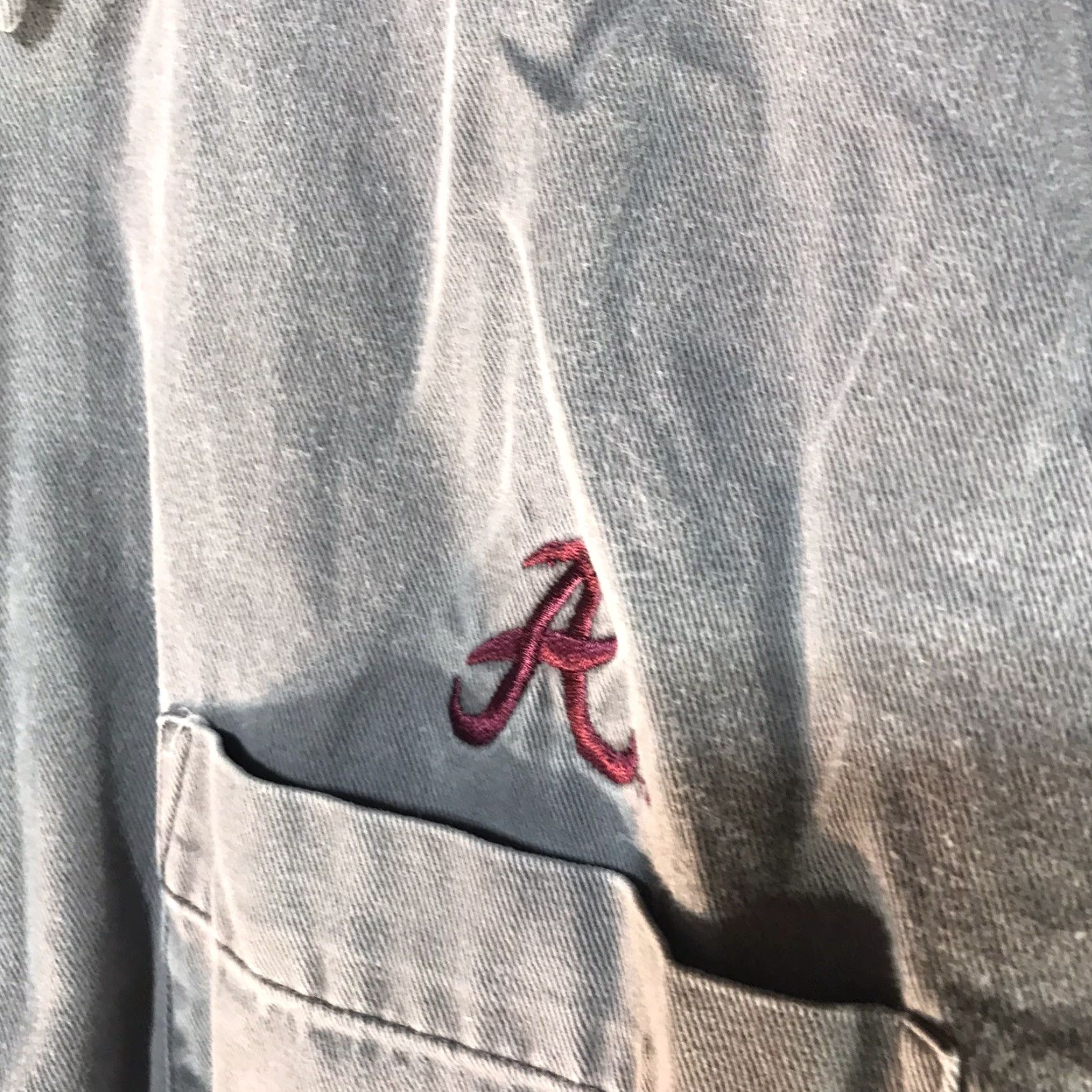 Vintage Vesi Sportswear Alabama Gray 100% Cotton Button-Up Shirt Men XXL Casual Business Travel All Seasons Size US XXL / EU 58 / 5 - 3 Thumbnail