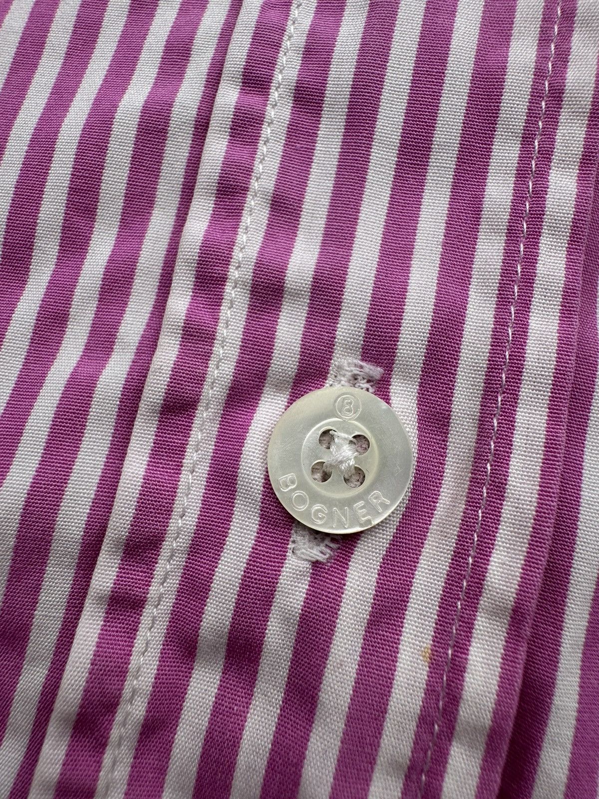 Bogner × Vintage Bogner Vintage Striped Shirt Size M / US 6-8 / IT 42-44 - 4 Thumbnail