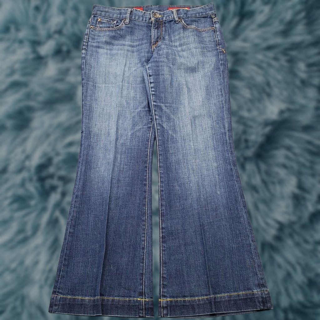 Denime X2 Womens Size 8 Bootcut Jeans Blue Denim Stretch Full Length 28.75 Inseam 5-Pocket Solid Vintage: No Size 30" / US 8 / IT 44 - 1 Thumbnail