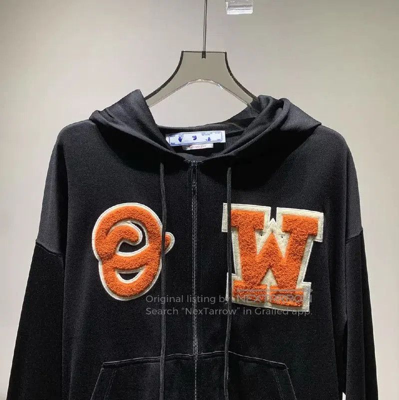 Off-White Off-White Black Cotton Hoodie for Men . Size US M / EU 48-50 / 2 - 8 Thumbnail