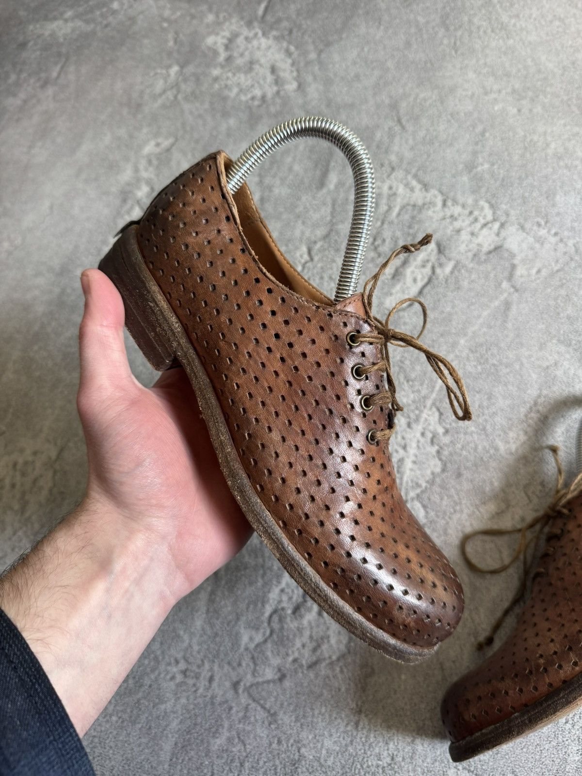 Shoto Shoto 37size leather handcrafted low top shoes boots retro Size US 7 / IT 37 - 5 Thumbnail